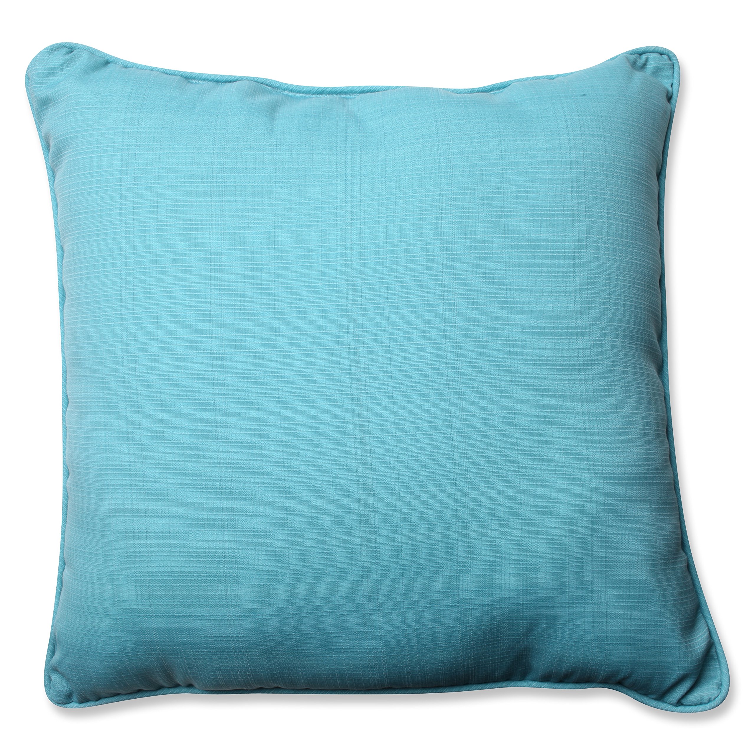 Pillow Perfect 25-Inch Blue Solid Forsyth Pool Floor Pillow - Indoor & Outdoor Waterproof Cushion for Poolside, Patio, Deck, and Lounge Chairs