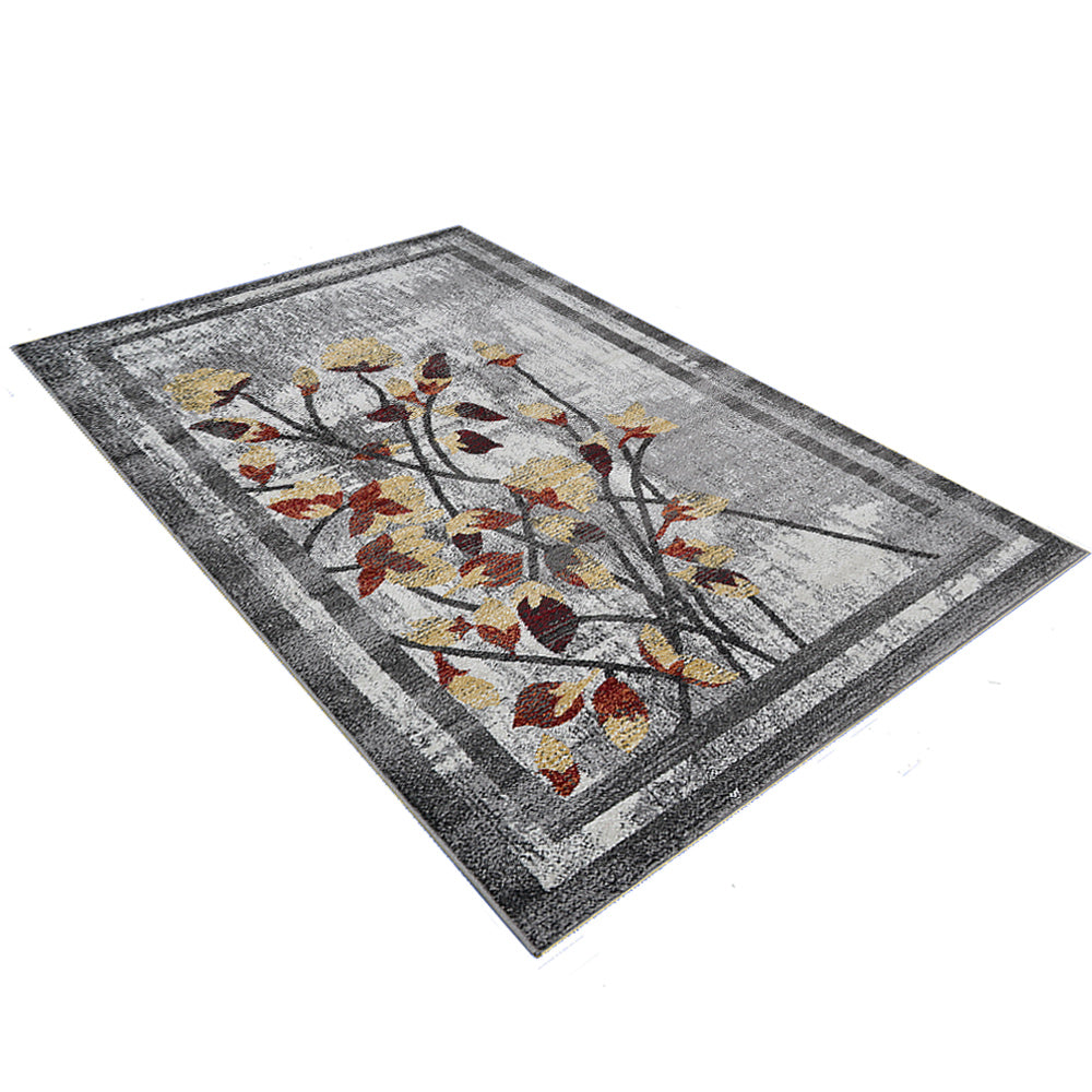 Hyacinth Machine Woven Rug - Soft & Durable Indoor/Outdoor Area Rug for Living Room, Bedroom, Patio - Floral Design Home Decor