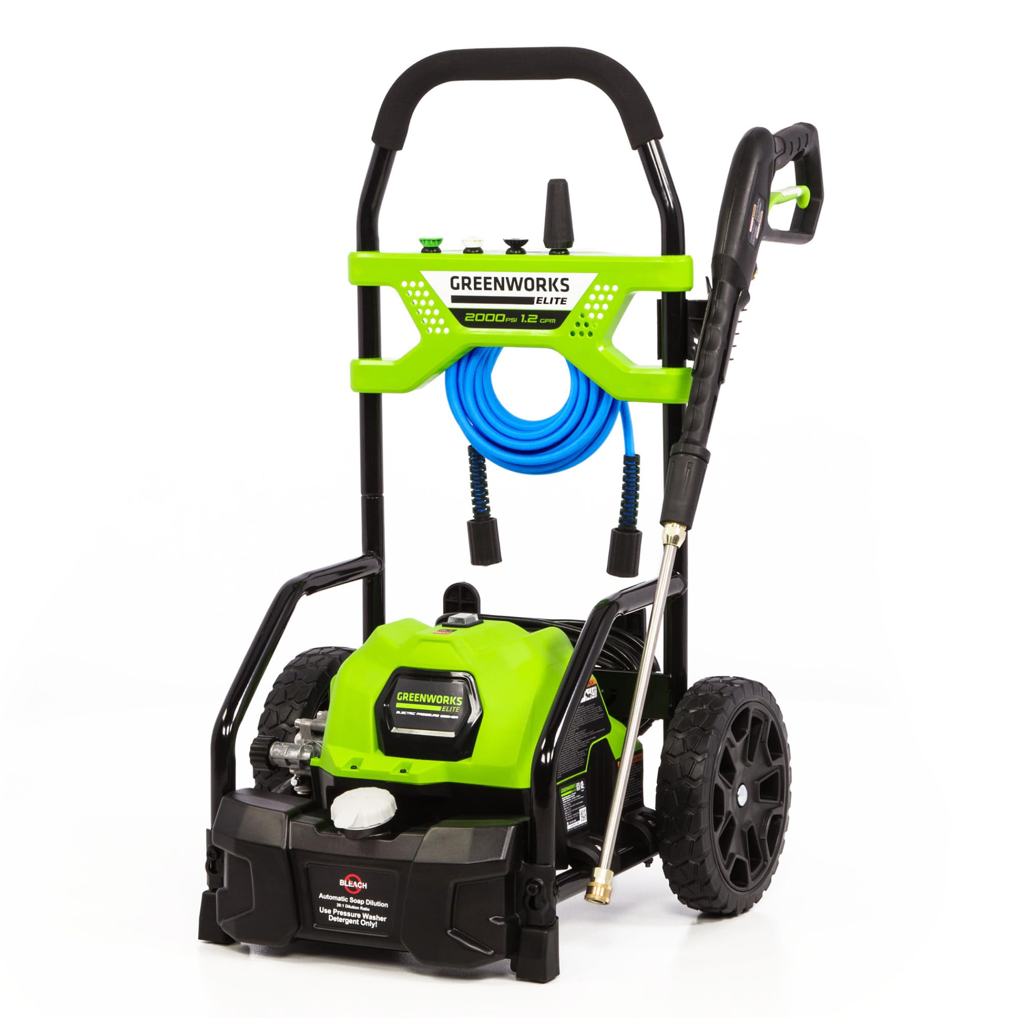 Greenworks 2000 PSI Electric Pressure Washer - Powerful Cleaning for Driveways, Decks & Outdoor Surfaces