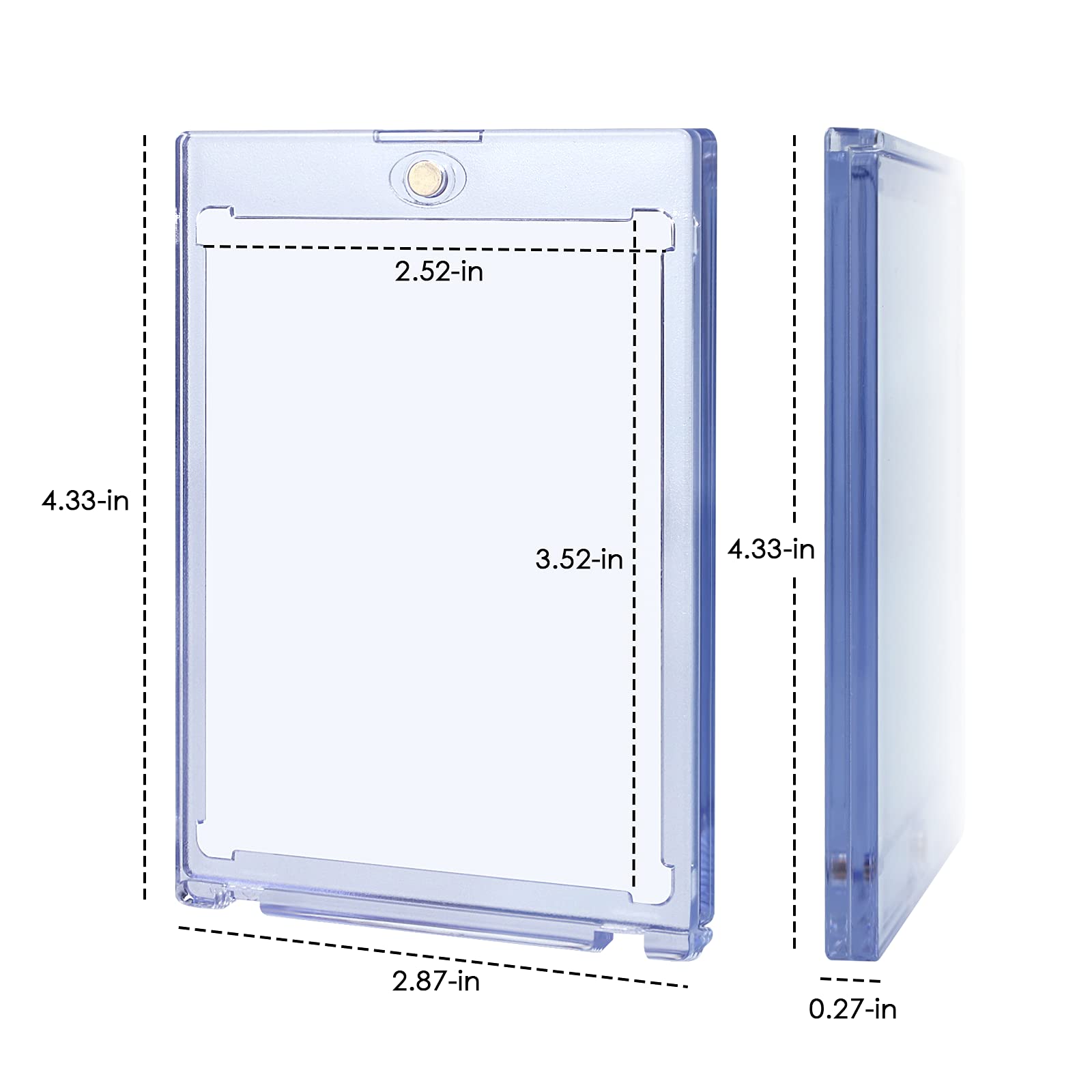 100ct Magnetic Card Holders for Trading Cards - 35pt Baseball Card Display Case for Sports Cards, MTG Cards & Standard Trading Cards | Perfect for Collectors, Game Storage & Display Protection