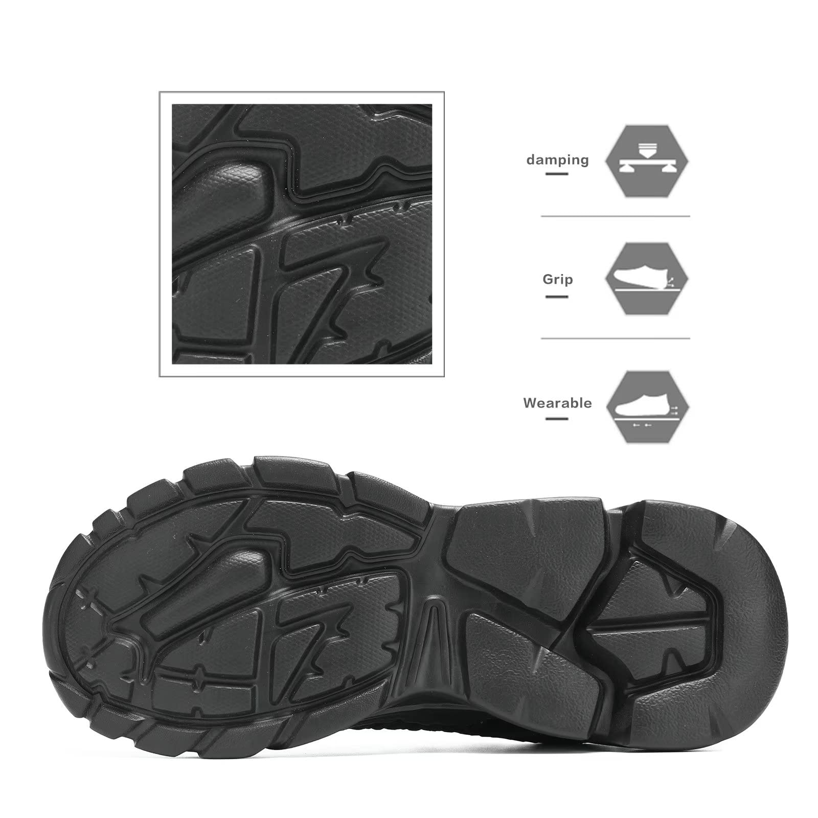 Men's Running Shoes - Non Slip Breathable Lightweight Athletic Sneakers for Walking, Gym & Work - Slip Resistant Sports Shoes for Men - Perfect for Jogging, Training & Casual Wear
