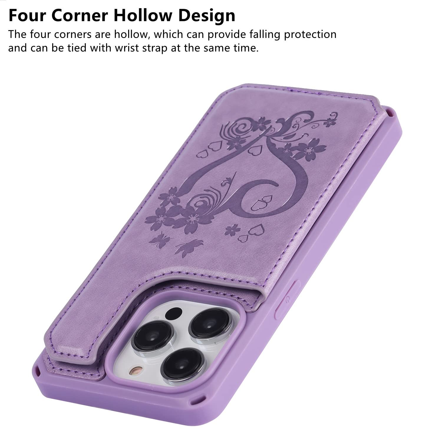 Premium RFID Blocking PU Leather Wallet Case for iPhone 14 Pro Max (6.7