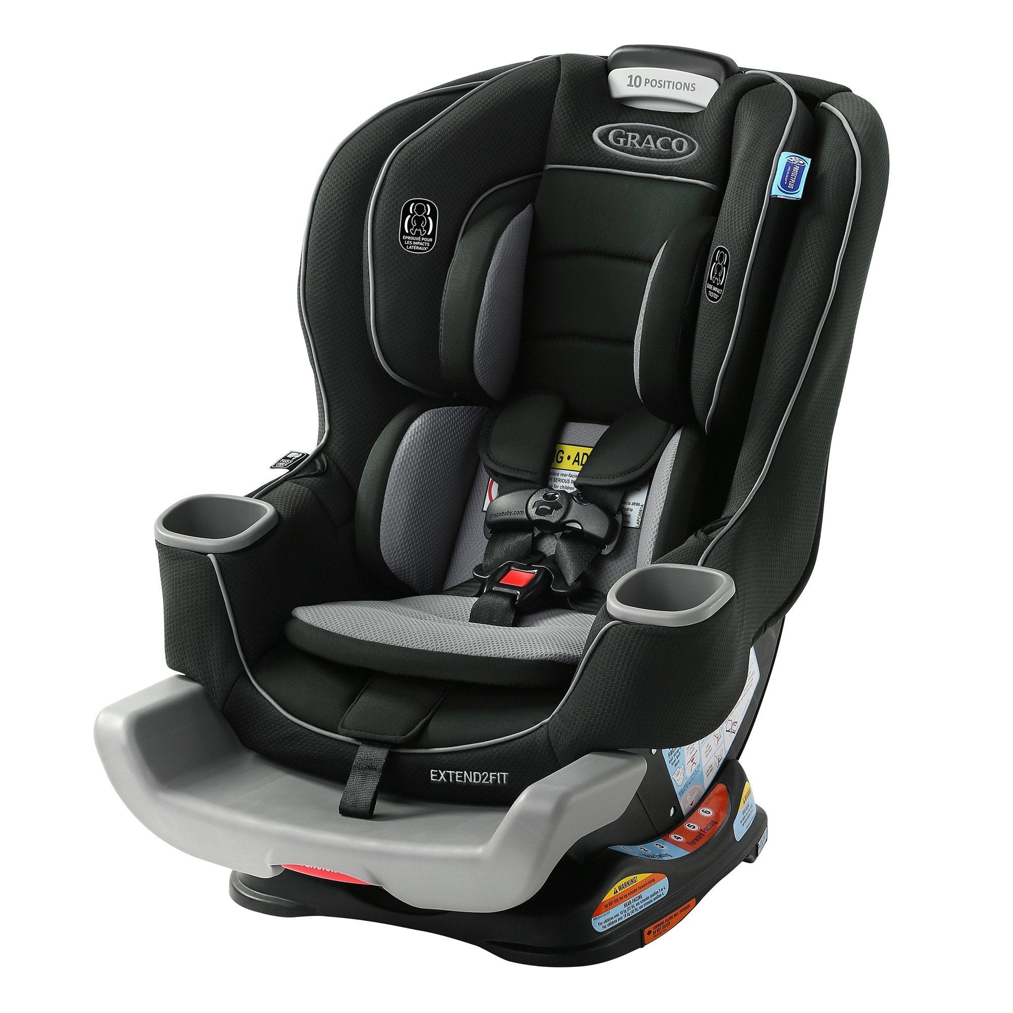Graco Extend2Fit Convertible Car Seat - 3-in-1 Rear Facing, Forward Facing & Booster Seat with Extended Rear-Facing for Kids 4-120 lbs - Perfect for Travel, Daily Commute & Family Road Trips