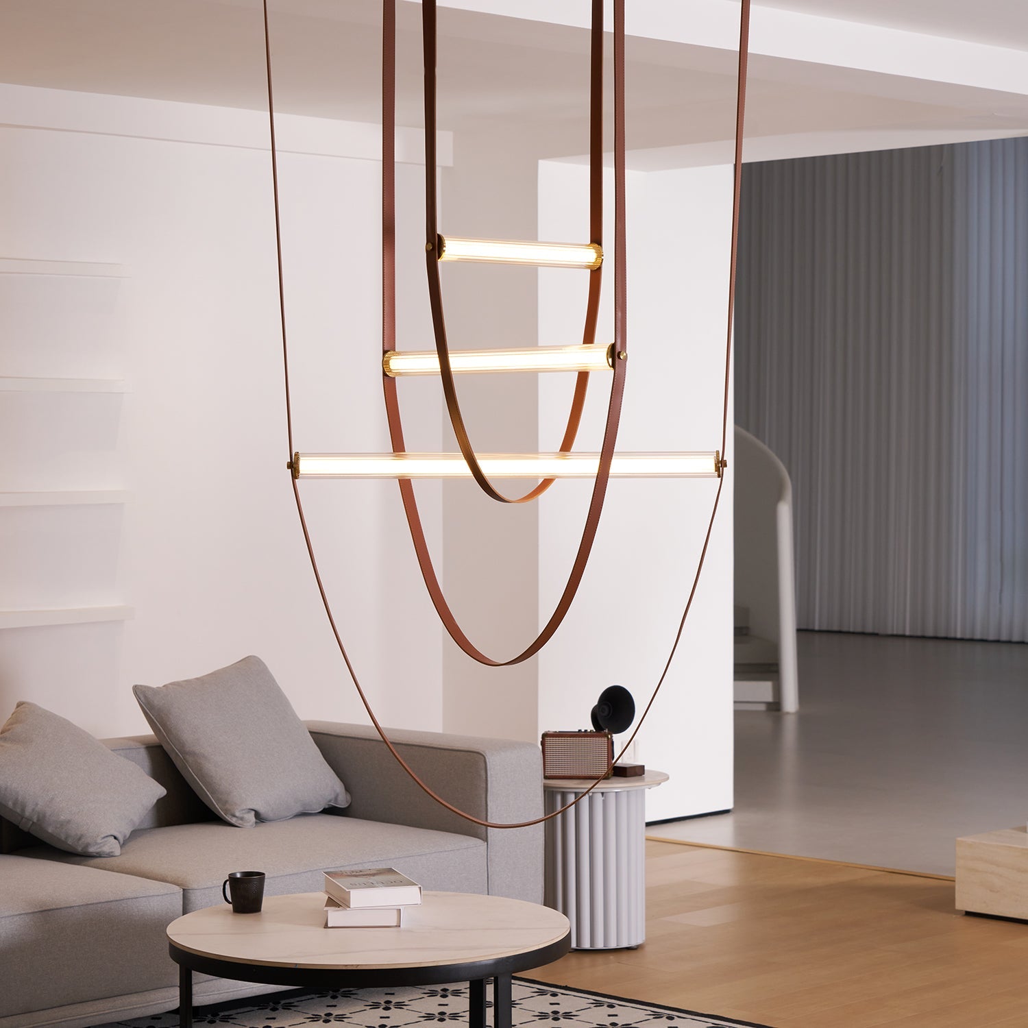 Handmade Art Belt Pendant Lamp - Bohemian Style Hanging Light Fixture for Living Room, Bedroom & Dining Room Decor