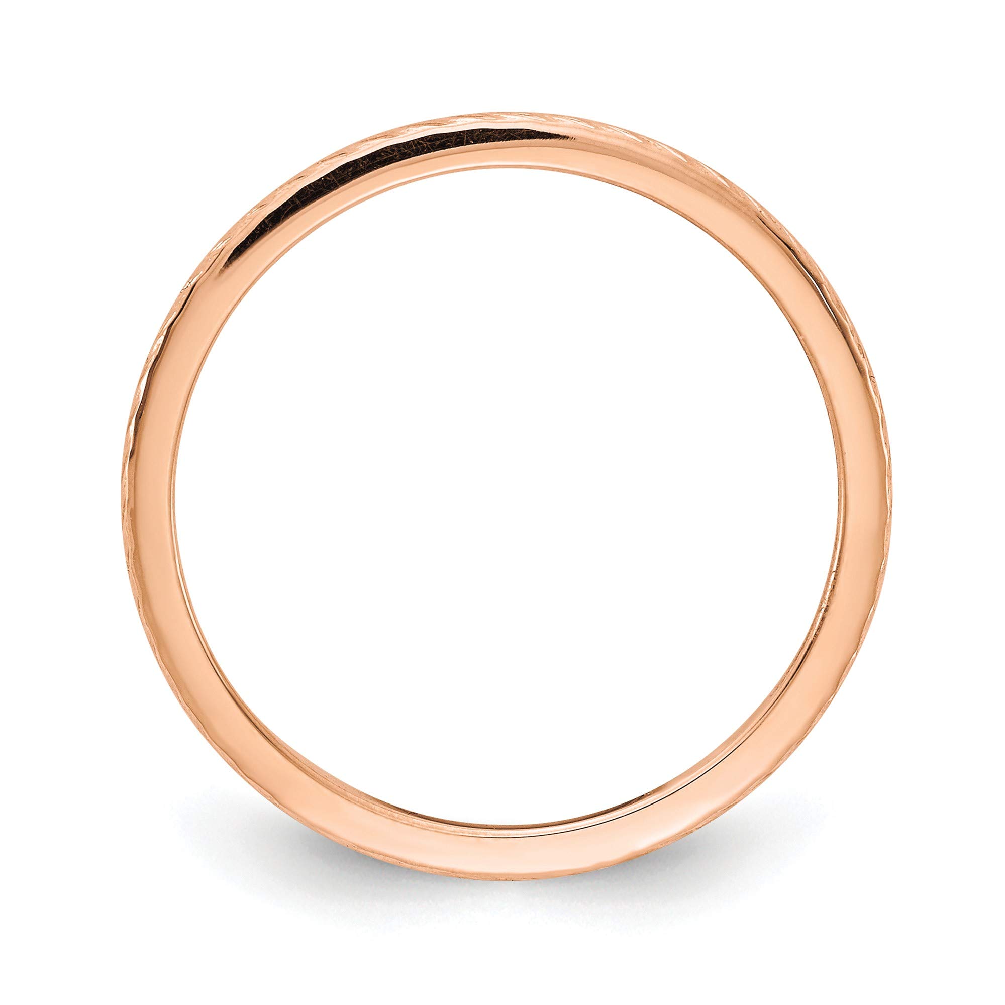 14K Rose Gold 1.2mm Twisted Wire Stackable Ring - Size 7 | Dainty Minimalist Wedding Band, Anniversary Gift for Her | Perfect for Everyday Wear, Stacking & Special Occasions