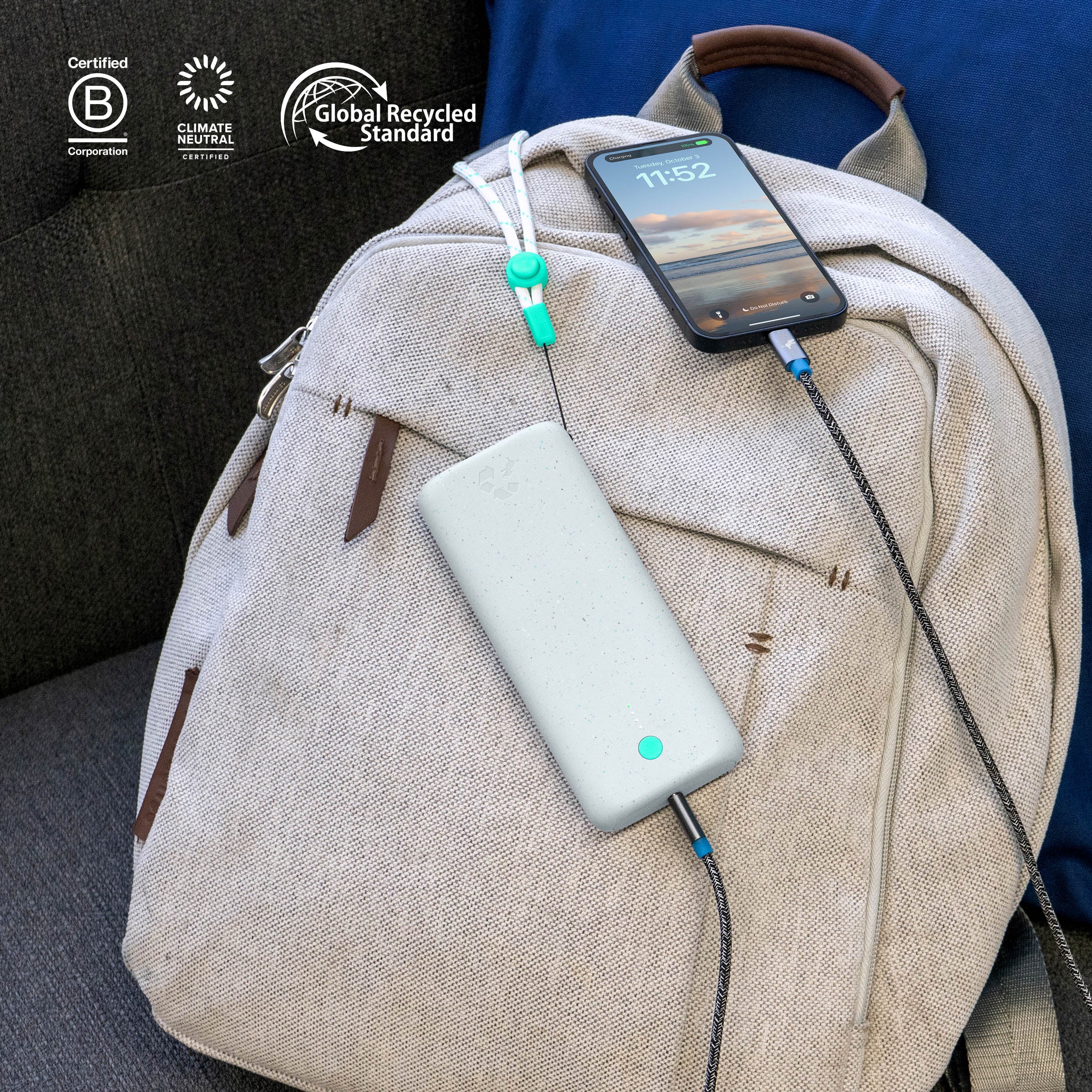 CHAMP Pro Portable Charger 10000mAh - High Capacity Power Bank with Fast Charging for iPhone, Android, Samsung - Perfect for Travel, Camping & Emergency Backup