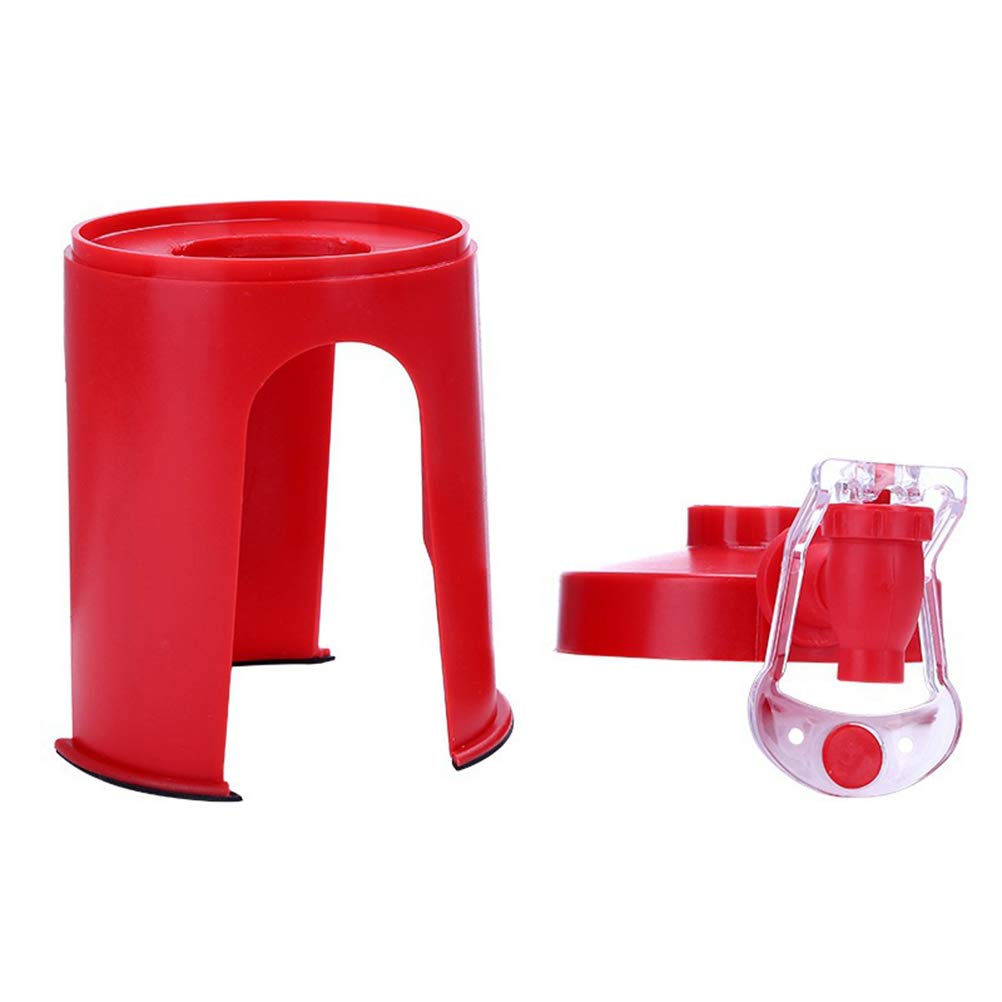 **WSTERAO Hand Press Soda Dispenser - Portable Carbonated Drink Maker for Bottled Beverages, DIY Sparkling Water & Soft Drinks - Kitchen, Bar, Home & Party Use (Red)**