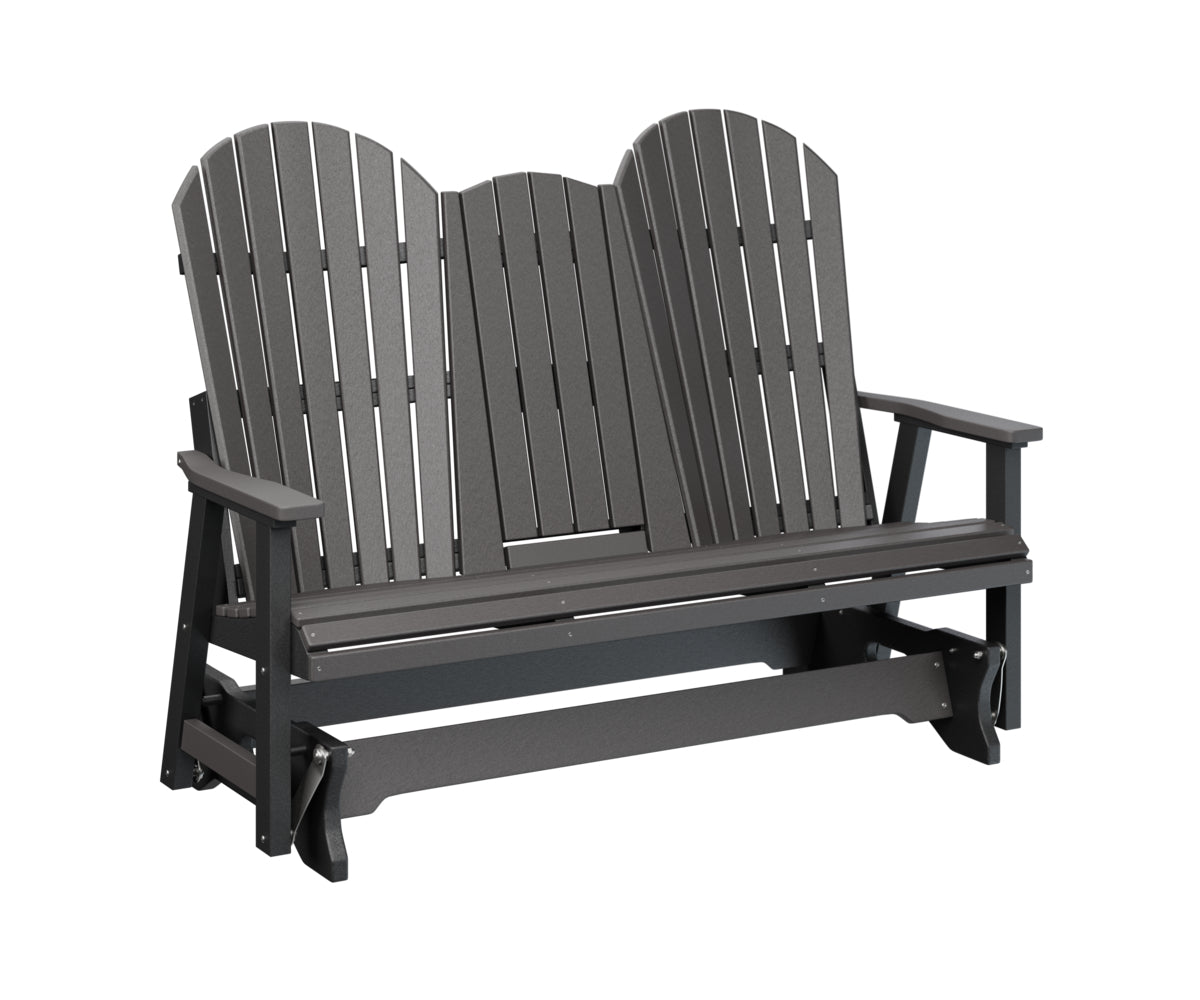 Berlin Gardens Comfo Back 3-Seat Glider Bench with Console - Outdoor Patio Furniture for Relaxing in Garden, Deck, or Backyard