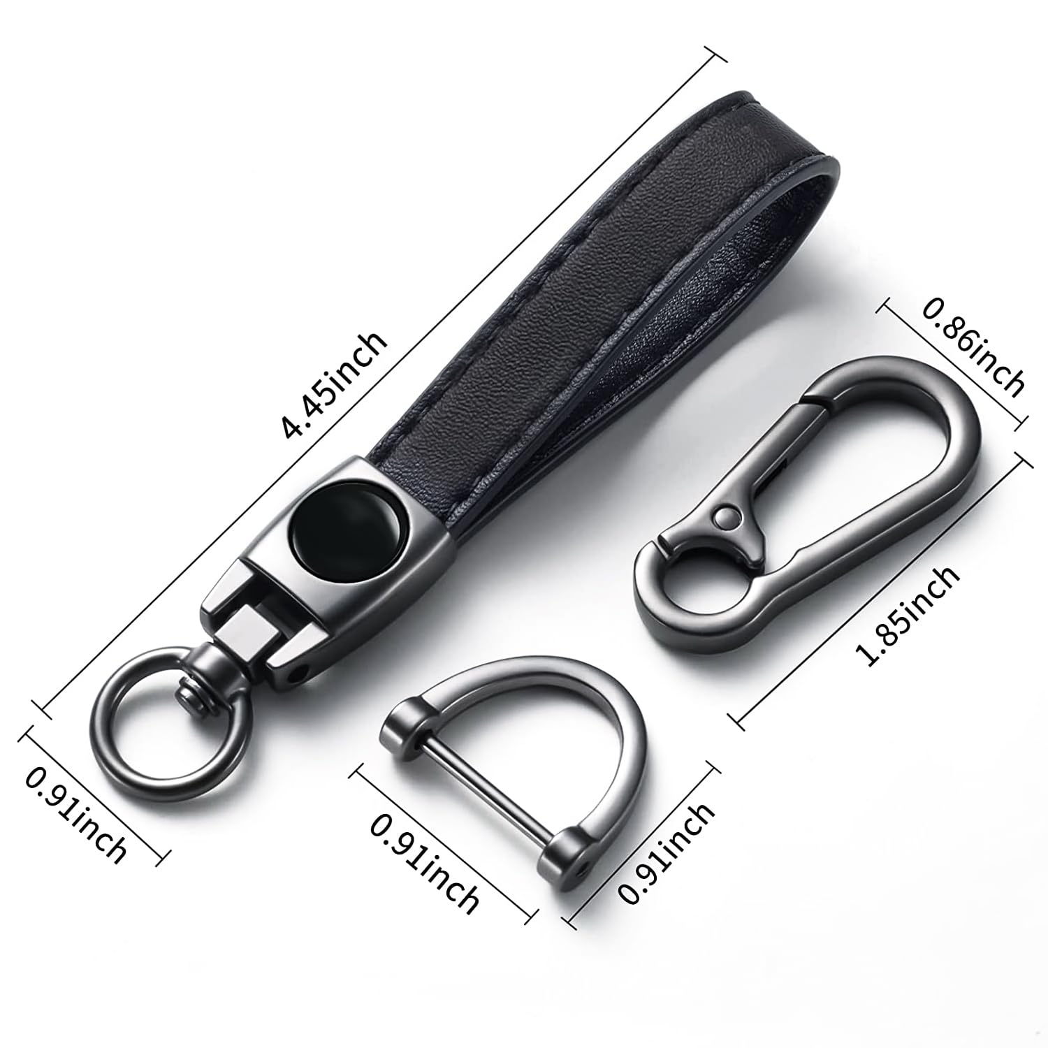 Genuine Leather Car Keychain Key Ring - Premium Football Fan Accessory, Business Gift & Birthday Present for Men & Women - Perfect for Sports Enthusiasts & Corporate Events