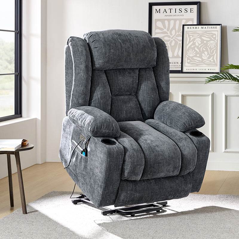 Ethel LuxLift Max Recliner Chair - Premium Lift Assist Reclining Chair for Elderly & Seniors with Easy Operation - Perfect for Living Room, Bedroom & Home Theater Relaxation