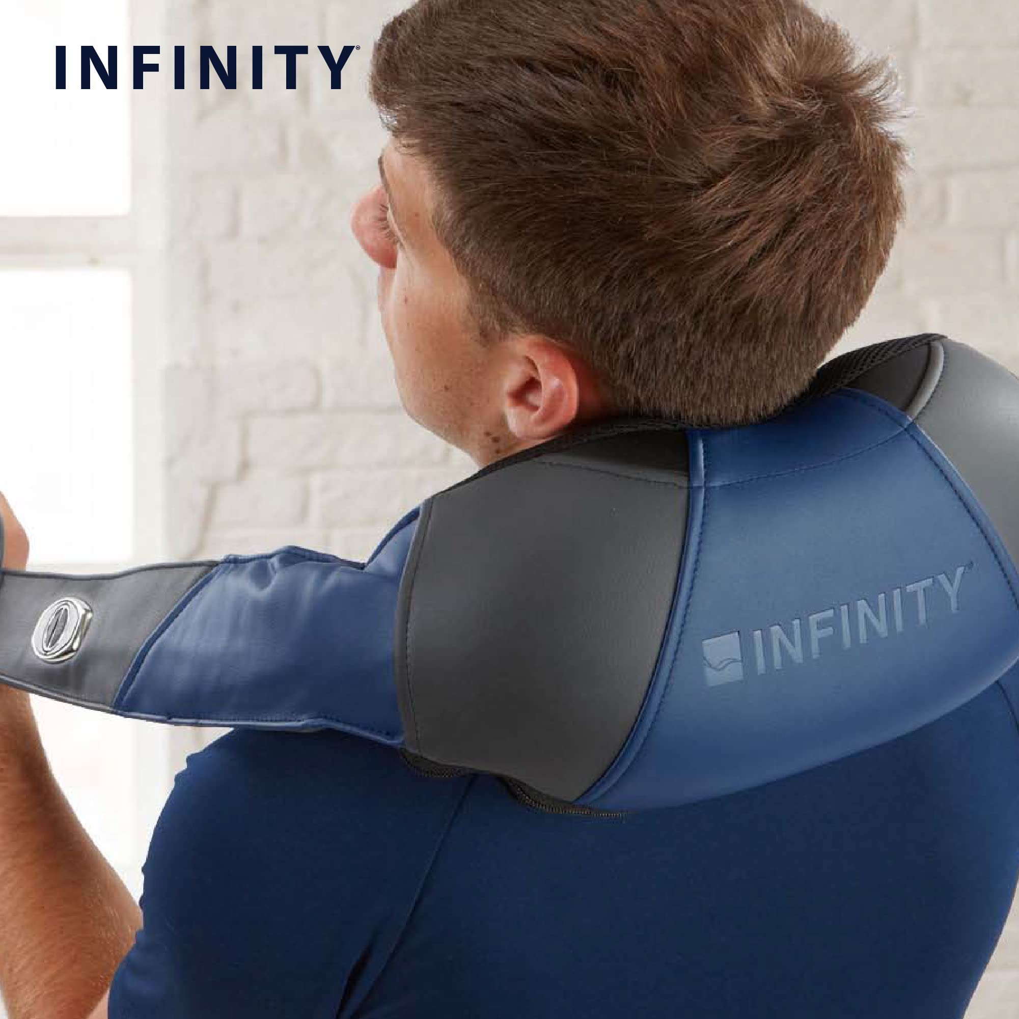 Rechargeable Cordless Shiatsu Massager for Neck, Shoulders & Back Pain Relief - 4 Massage Programs with Heat Therapy & Adjustable Speed - Perfect for Home, Office & Travel Use to Relax Stiff Muscles & Improve Wellness