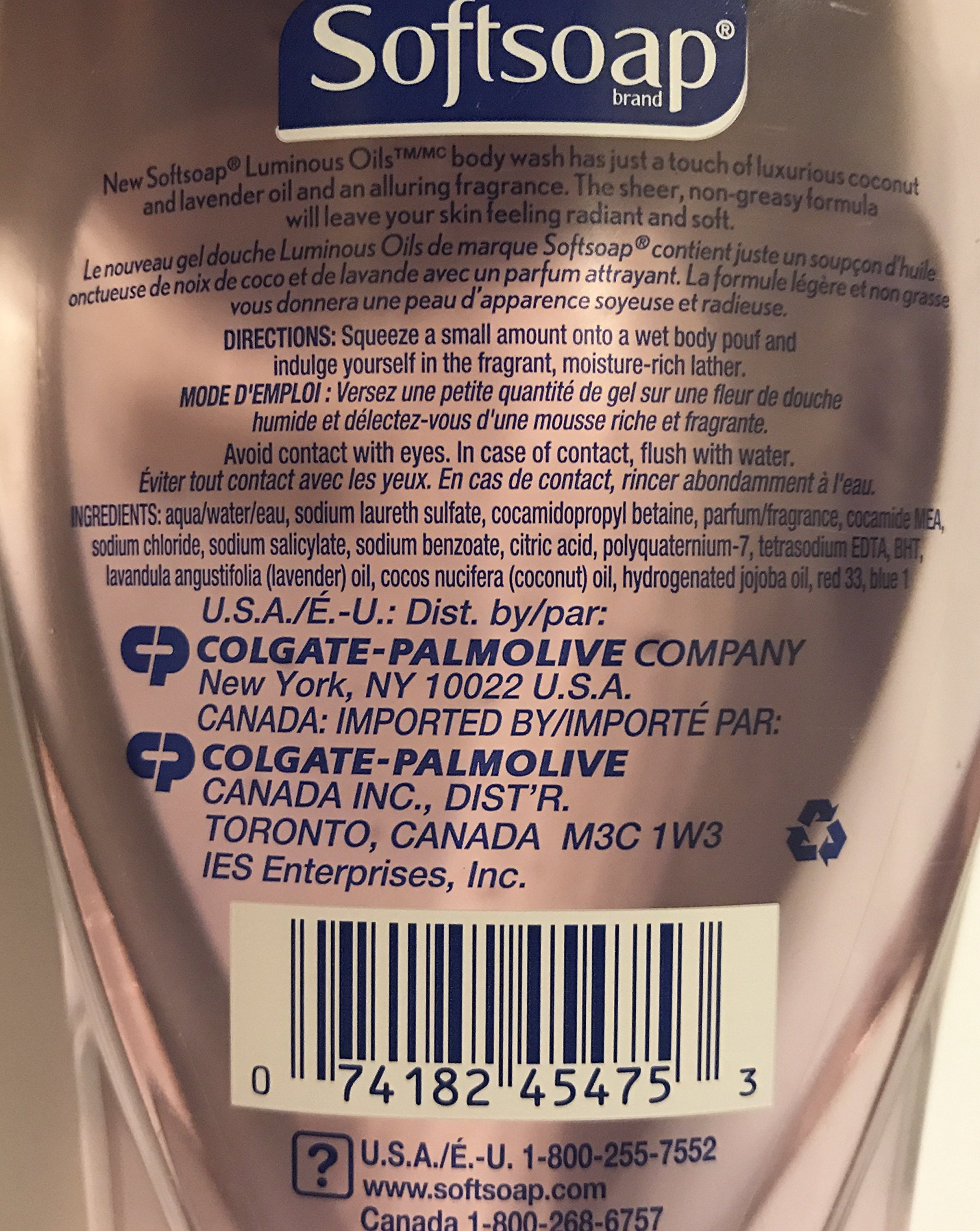 Softsoap Moisturizing Body Wash with Coconut Oil & Lavender - 15 fl oz (443ml) per Bottle - Pack of 2 - Hydrating Shower Gel for Dry Skin - Perfect for Daily Use & Relaxing Bath Time