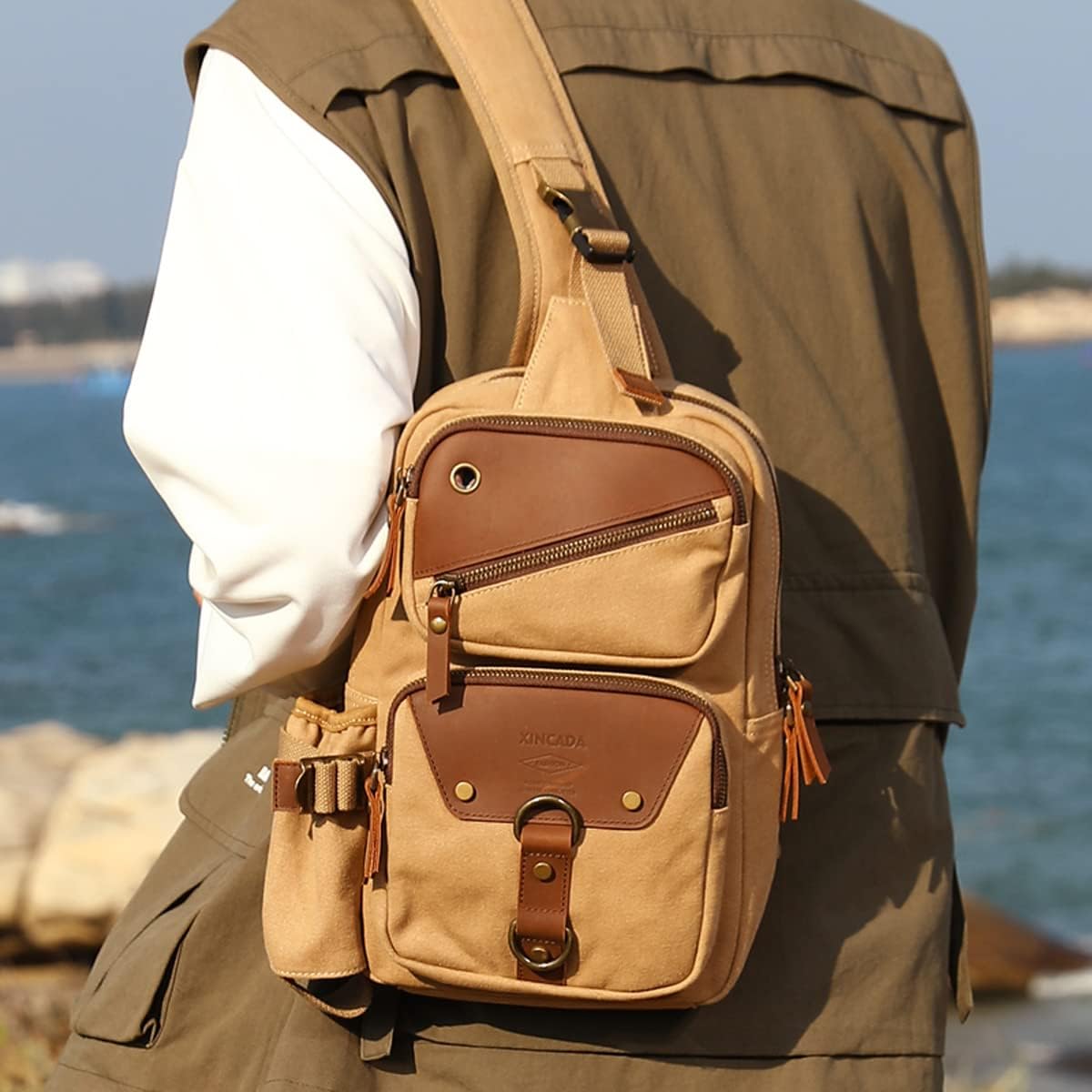 XINCADA Sling Bag for Men & Women - Crossbody Shoulder Bag, Small Travel Backpack, Chest Pack & Messenger Bag - Perfect for Hiking, Commuting & Daily Use