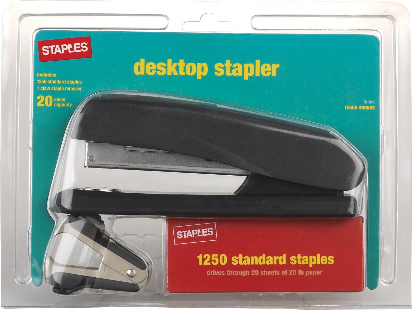 Staples 31937CT Heavy Duty Desktop Stapler - 20 Sheet Capacity, Black, 24-Pack for Office & School Use | Perfect for Paperwork, Reports & Document Binding