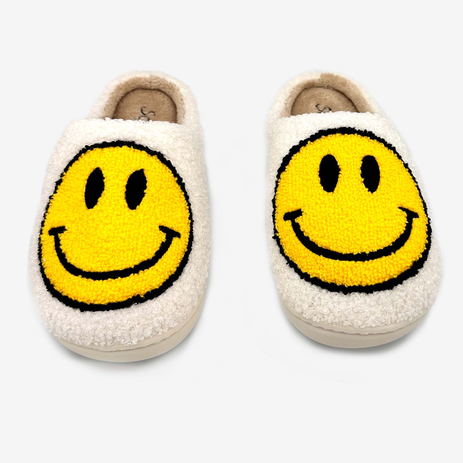 So Danca Yellow Smile Face Slippers - Comfortable Dance Slippers for Ballet, Jazz & Practice - Perfect for Dance Classes, Rehearsals & Home Wear