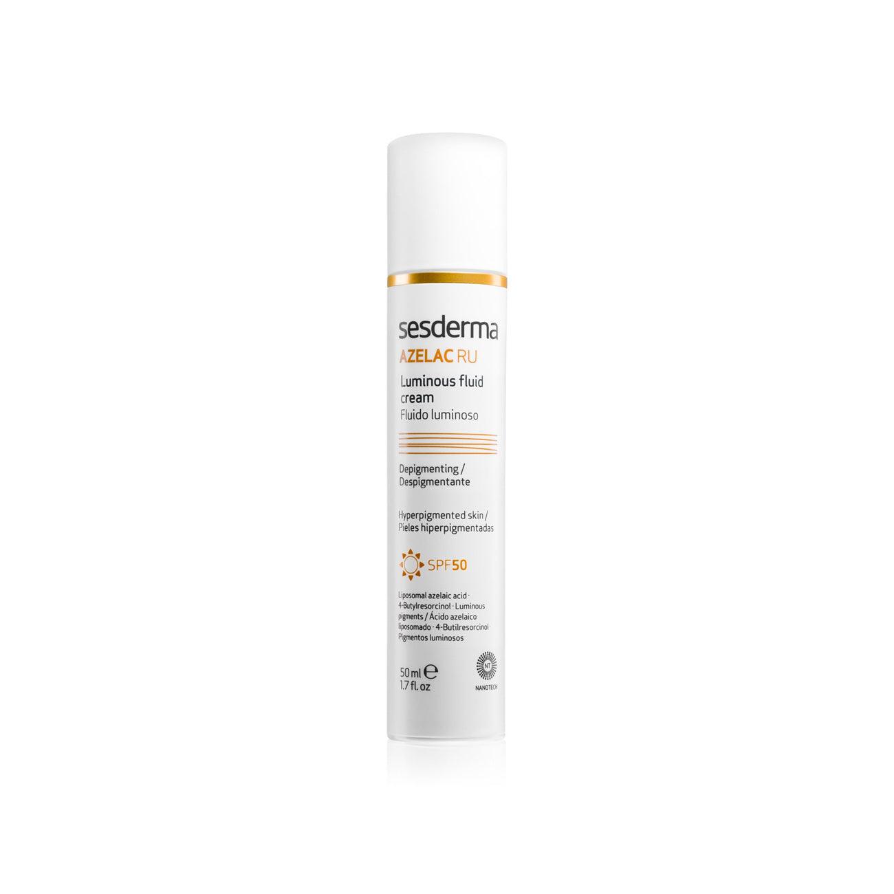 Azelac RU Luminous Fluid Cream - Brightening Moisturizer for Dark Spots & Uneven Skin Tone | Day & Night Face Cream for Radiant Glow | Perfect for Dry, Combination & Sensitive Skin Types