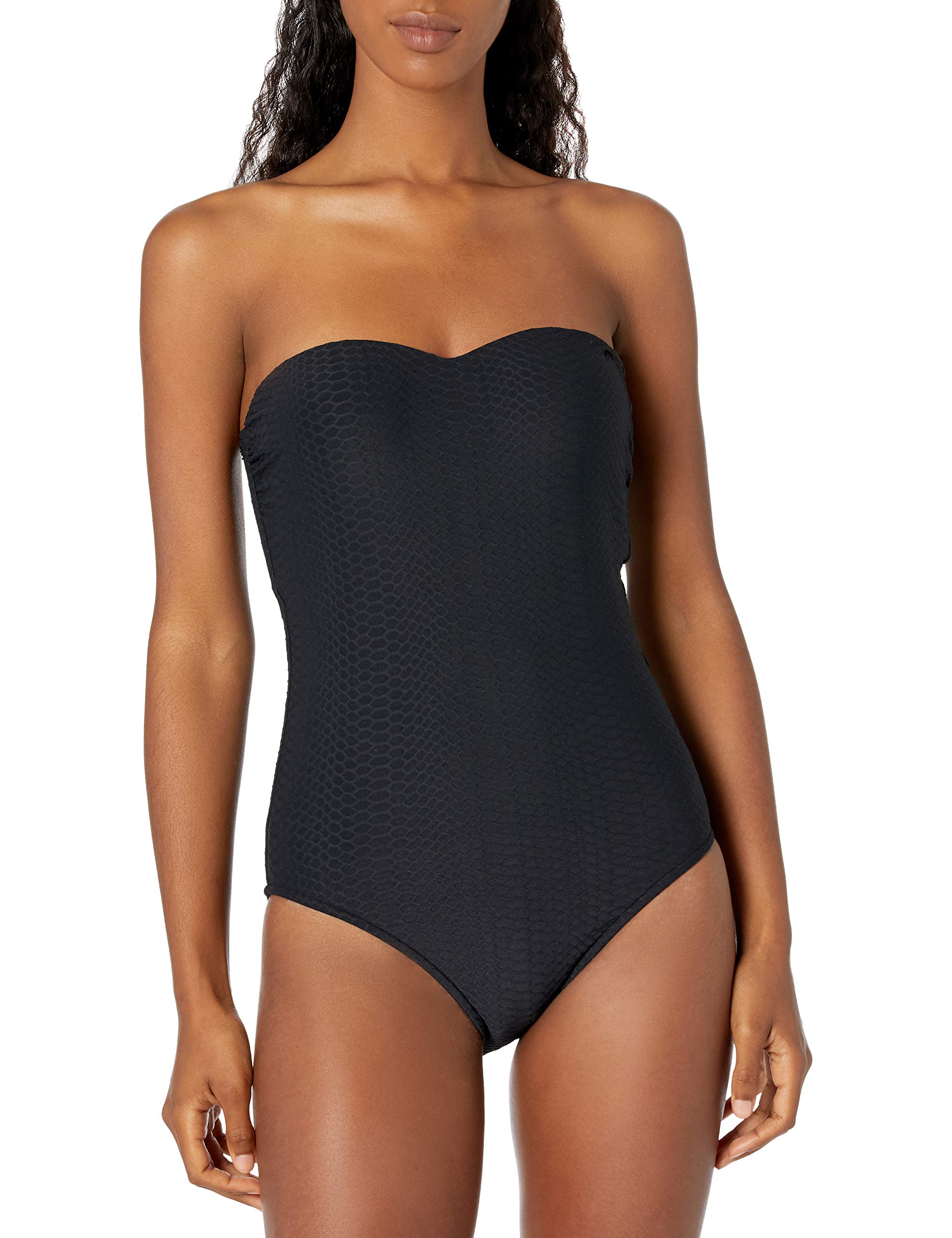 Seafolly Women's DD Bandeau One Piece Swimsuit - Supportive Full Coverage Bathing Suit for Beach, Pool & Vacation | Plus Size Swimwear for Women