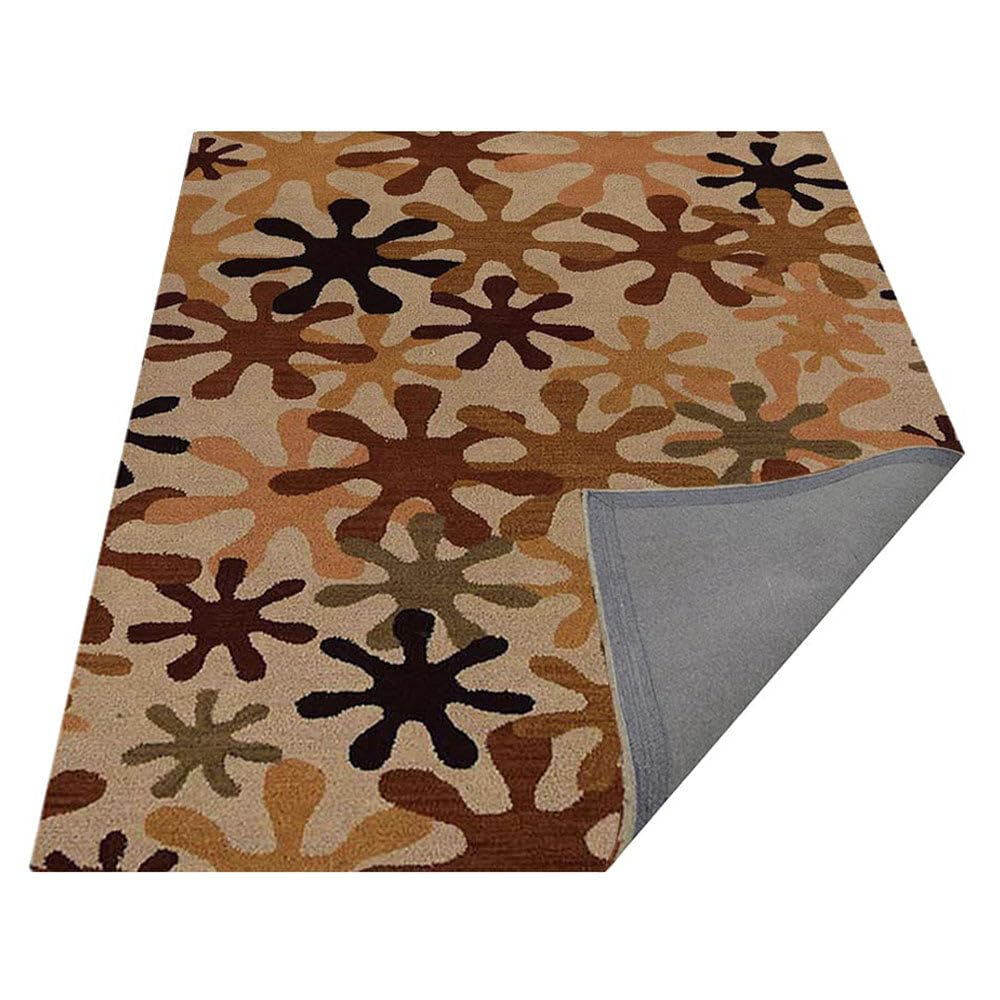 Hand Tufted Wool Eco-Friendly Area Rugs 8'x10' - Rectangle Cream Modern High Pile Thick Handmade Rug for Living Room, Bedroom, Office & Nursery | Soft & Durable Home Decor (K00699)