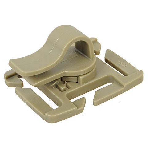 Rotatable Drink Tube Clip - Gear Water Pipe Hose Clamp for Backpack, MOLLE, Carabiner - Tactical Buckle for Outdoor Camping & Hiking Accessories - Perfect for Hydration Packs, Tactical Gear & Adventure Activities