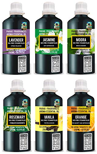 Parag Fragrances Rosemary Essential Oil 250ml - Pure & Natural for Aromatherapy, Soap Making, Candles, Skincare & Hair Care | Perfect for Diffusers, Massage Oils, Bath, Room Spray & Home Cleaning