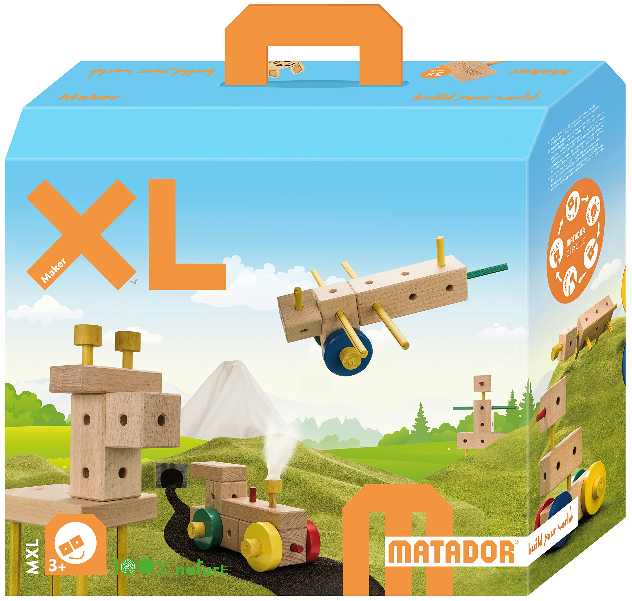 Matador Maker MXL Building Blocks Set - Creative STEM Construction Toy for Kids & Adults - Perfect for Educational Play, DIY Projects & Family Bonding Activities
