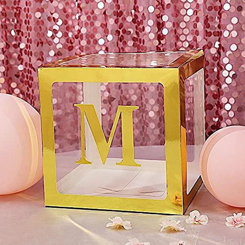 4 Pack Metallic Gold 5 Inch Letter M Stickers - Self-Adhesive Wall Decals for Party Backdrop, Home Decor, Wedding & Birthday Decorations