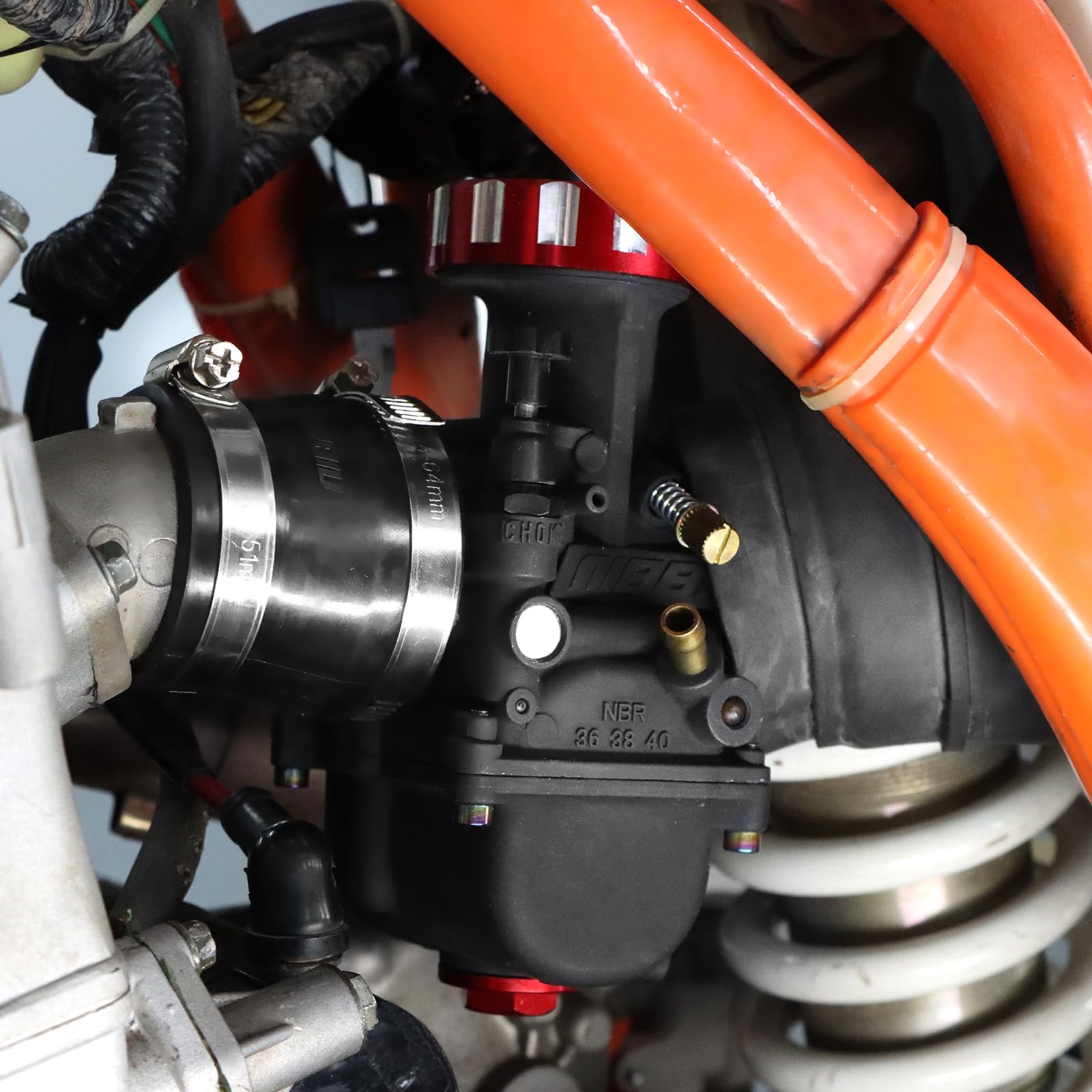 NIBBI PWK38mm Carburetor for 450cc-500cc Motorcycle Engines with Carb Jets - Compatible with Dirt Bikes, Mini Bikes, Pit Bikes, GY6 & ATVs - High Performance Air Fuel Mixture for Off-Road Racing & Trail Riding