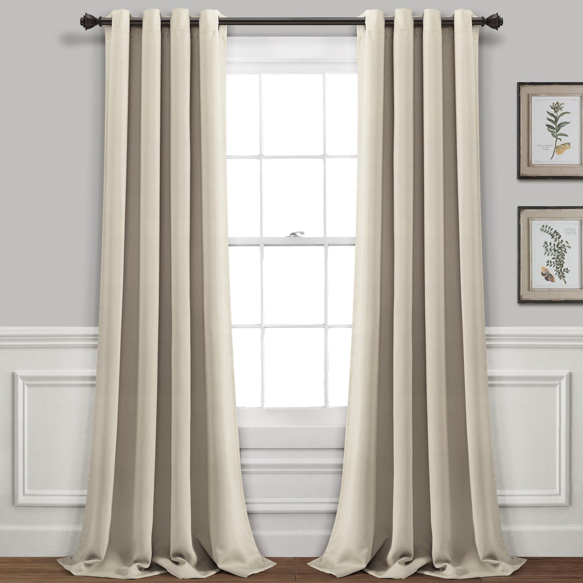 Thermal Insulated Blackout Curtains for Bedroom - Noise Reducing Grommet Window Panels Set, Energy Saving & Light Blocking for Home, Office, Nursery - 2 Panels (52x84 Inches, Black)