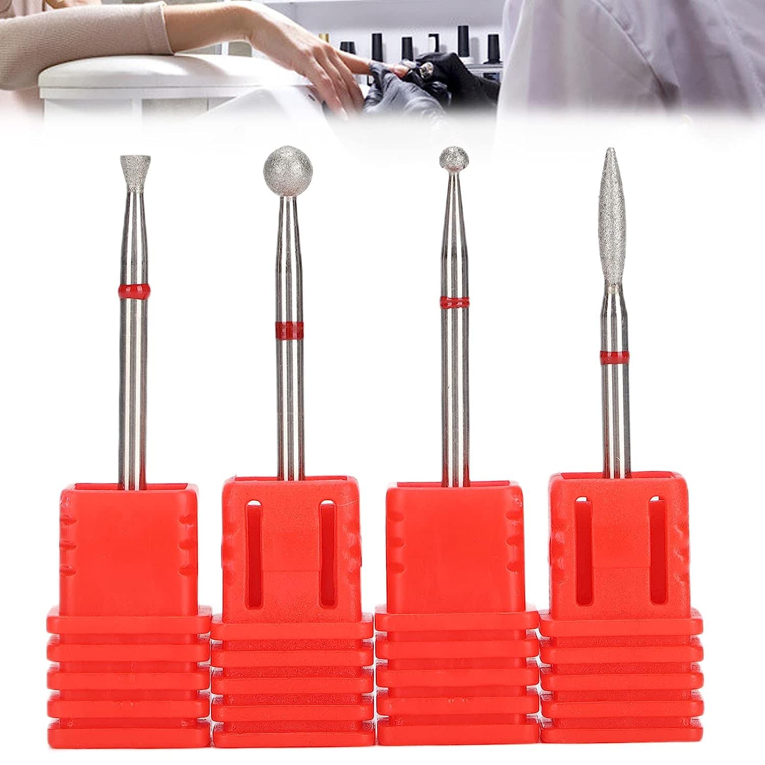 2-Piece Electric Nail File Bit Set - Professional Manicure & Pedicure Drill Bits for Nail Polish Removal, Salon & Home Foot Care - Perfect for DIY Nail Art, Gel Polish Application & Nail Extension Maintenance