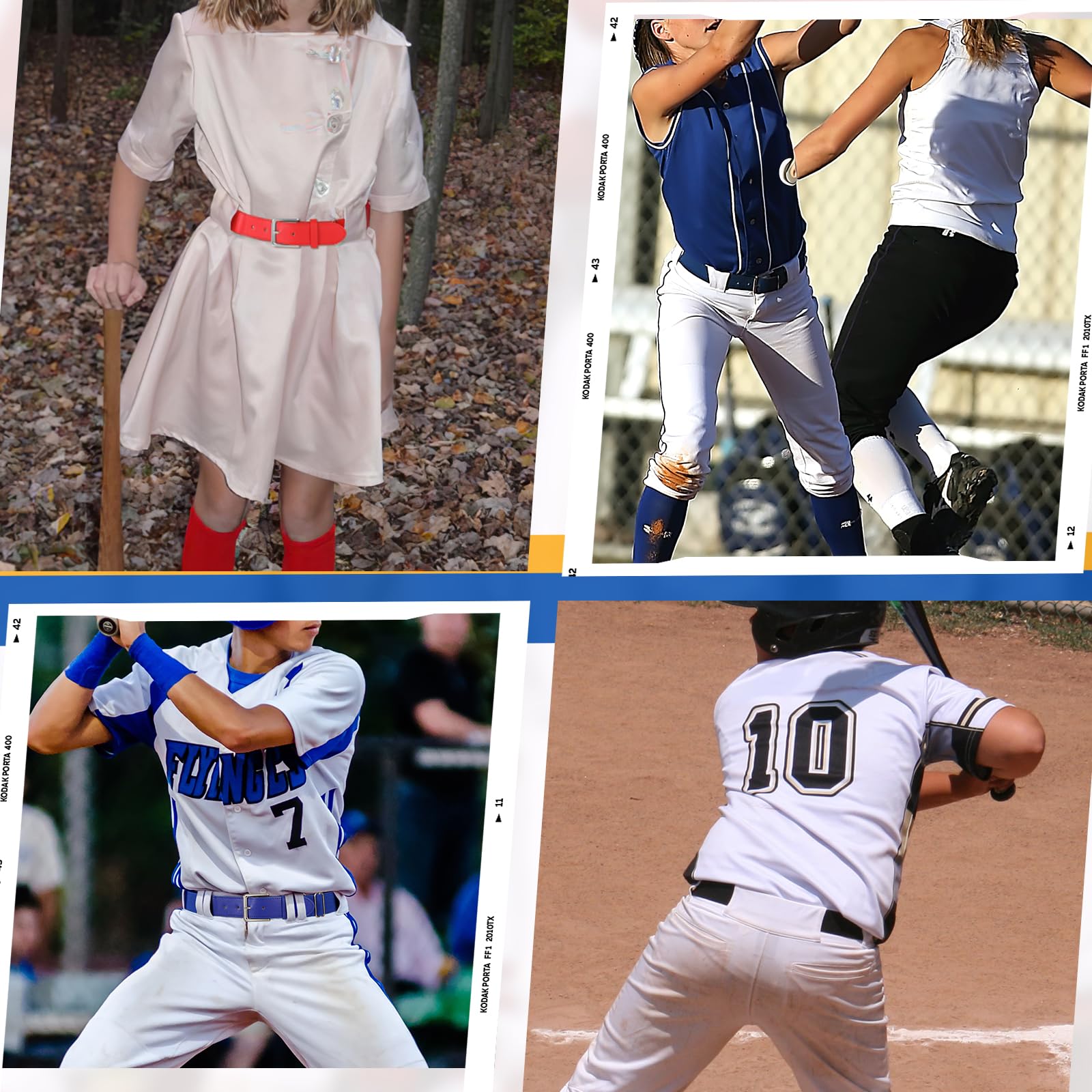 VONMELLI Youth & Adult Baseball Socks and Belt Set - 2 Pairs Elastic Softball Socks & Adjustable Belt Combo for Boys & Men - Perfect for Baseball Games, Practice & Sports Uniforms