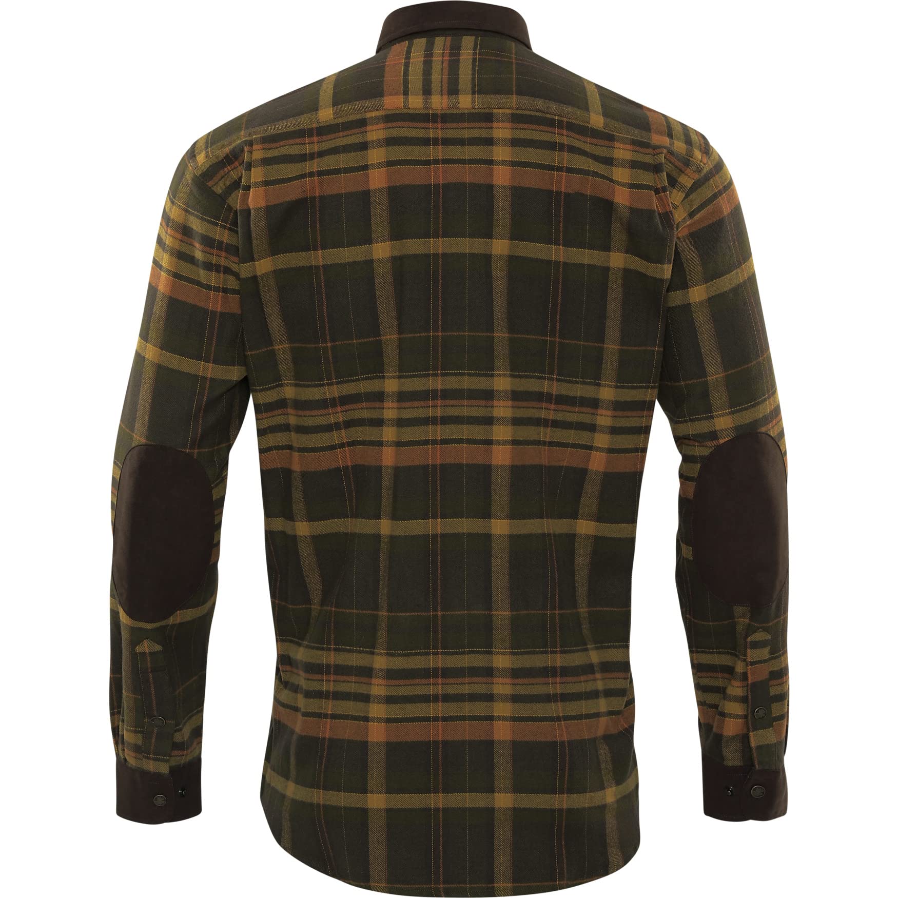 Men's Pajala Shirt - Comfortable Green & Brown Plaid Flannel Shirt - Size Large - Perfect for Camping, Hiking and Outdoor Adventures