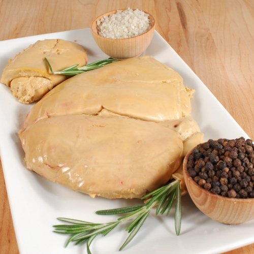 Premium Fresh Duck Foie Gras Whole Lobe - Deveined, Flash Frozen - 1.1 lb (500g) Gourmet Ingredient for Fine Dining & Upscale Recipes