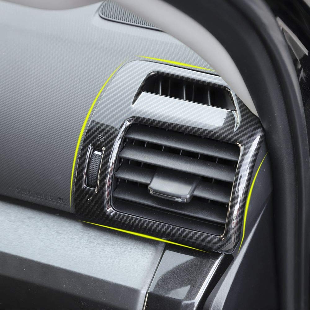 Voodonala Carbon Fiber Black Center Console AC Vent Trim for Toyota 4Runner 2010-2023 - 2Pcs Set | Perfect for SUV Interior Upgrade & Summer Cooling Comfort