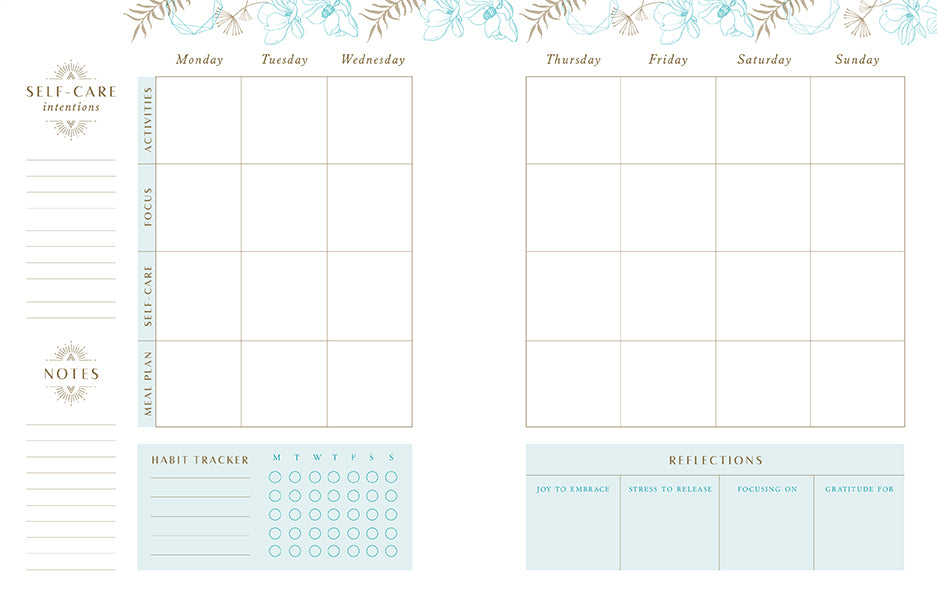 12-Month Undated Self-Care Planner - Daily Wellness Journal & Goal Tracker for Mental Health, Productivity & Personal Growth - Perfect for Meditation, Gratitude Practice & Stress Relief