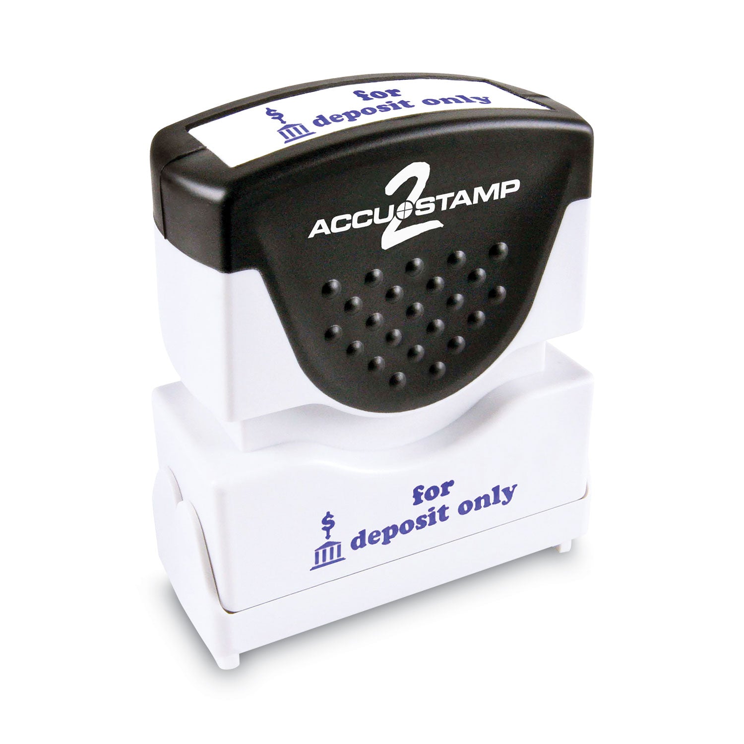 ACCUSTAMP2® Pre-Inked Deposit Stamp - Blue Ink, 1.63