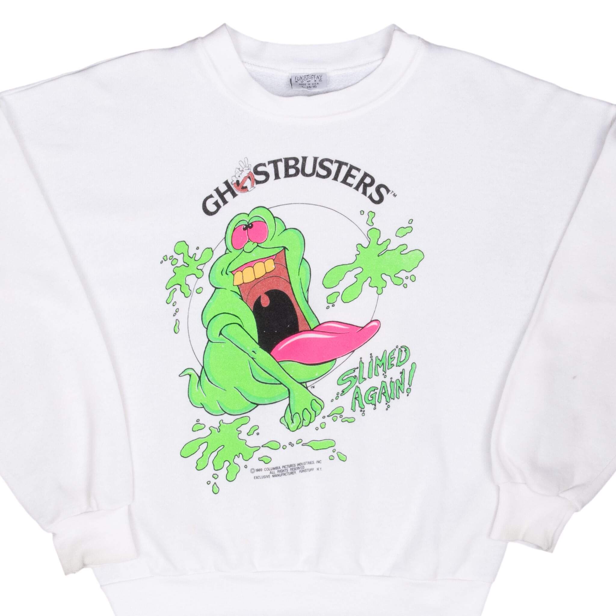 Vintage Ghostbusters Sweatshirt 1989 - Large Youth (14/16) - Made in USA - Perfect for Halloween Costumes & 80s Retro Fashion