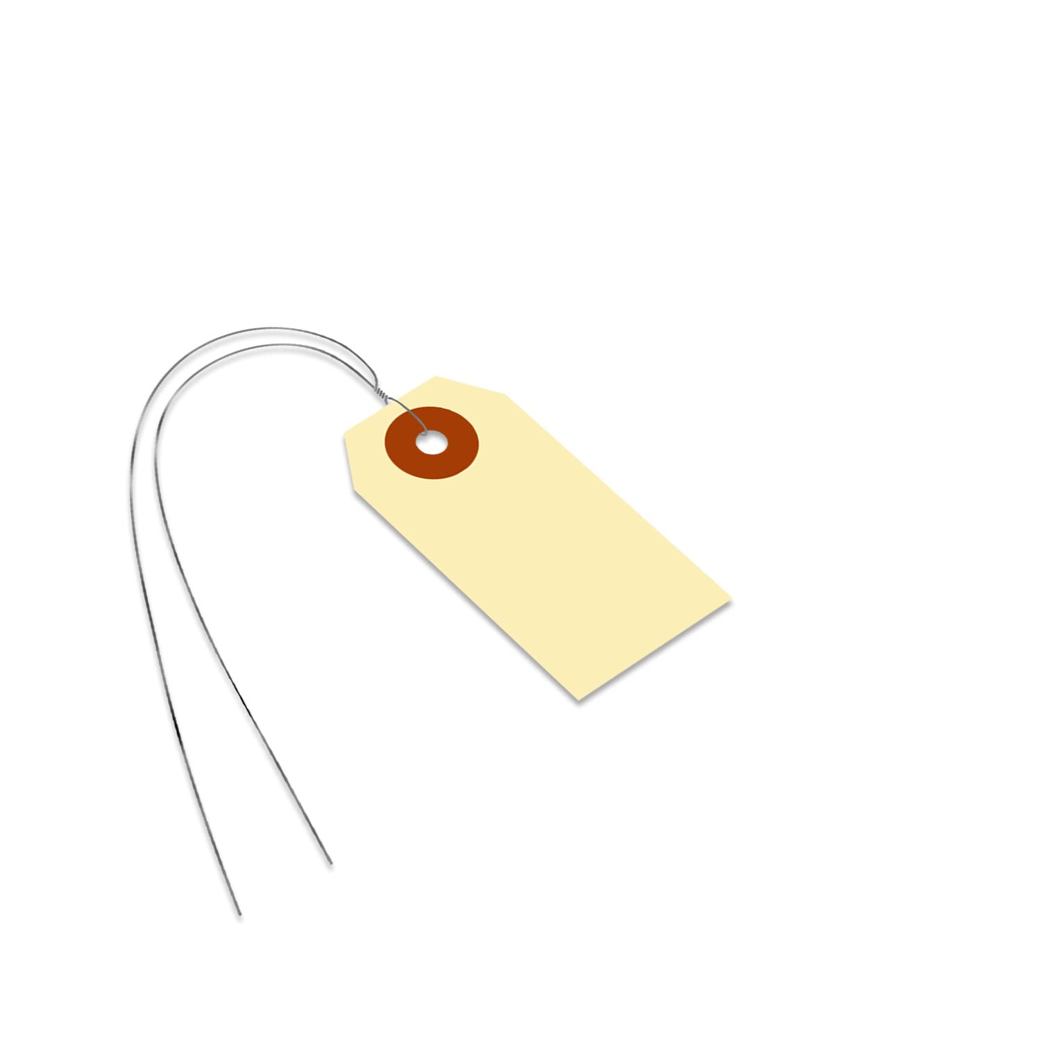 SmartSign Blank Manila Shipping Tags with Wire - Pack of 1000, 2.75 x 1.375 Inch Prewired Cardstock Tags (13pt Thick) with Reinforced Fiber Patch - Perfect for Retail, Warehouse & Shipping Labeling
