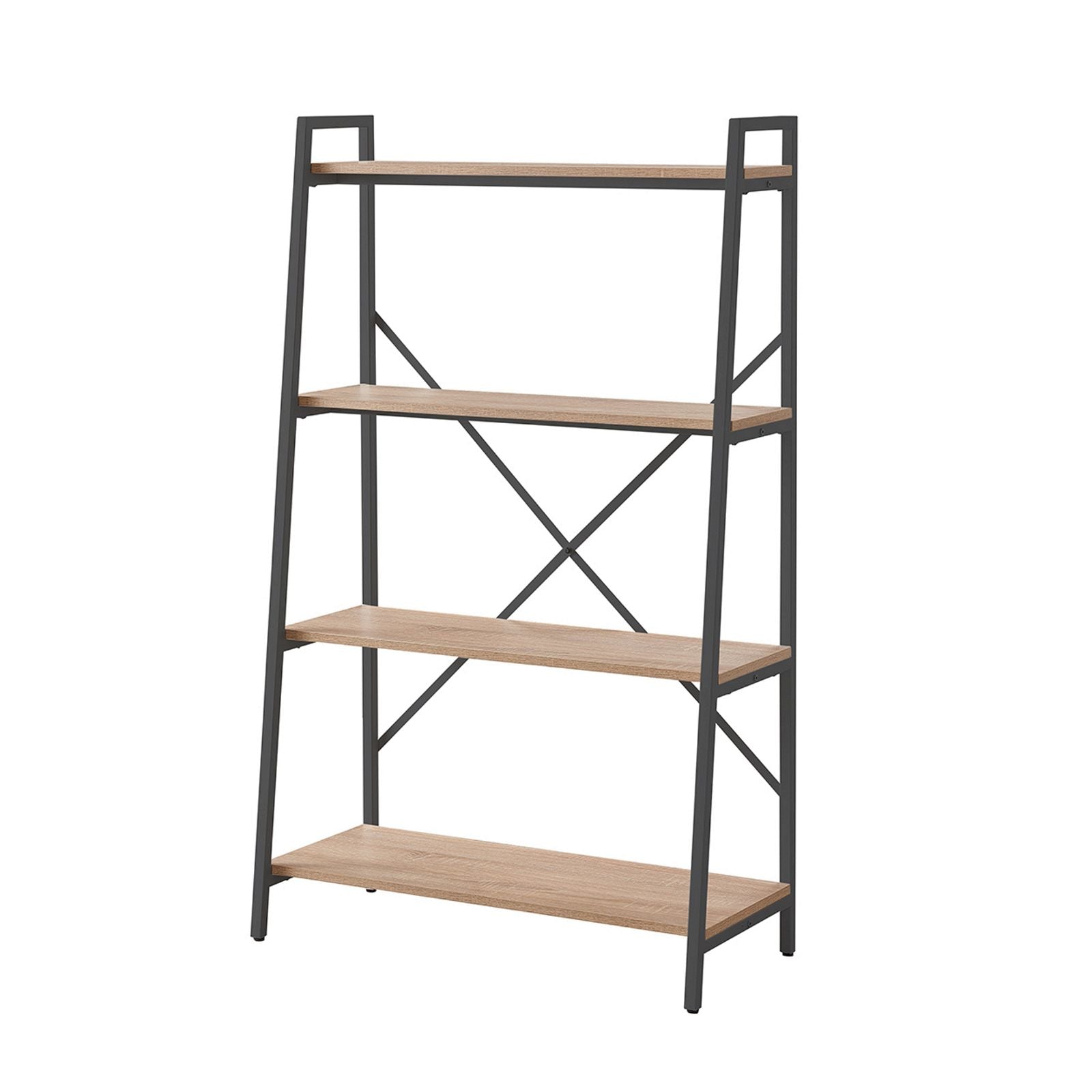 Workzone 1300 Bookcase in Oak & Black - Modern Wooden Bookshelf for Home, Office & Library Storage - Perfect for Organizing Books, Decor & Essentials