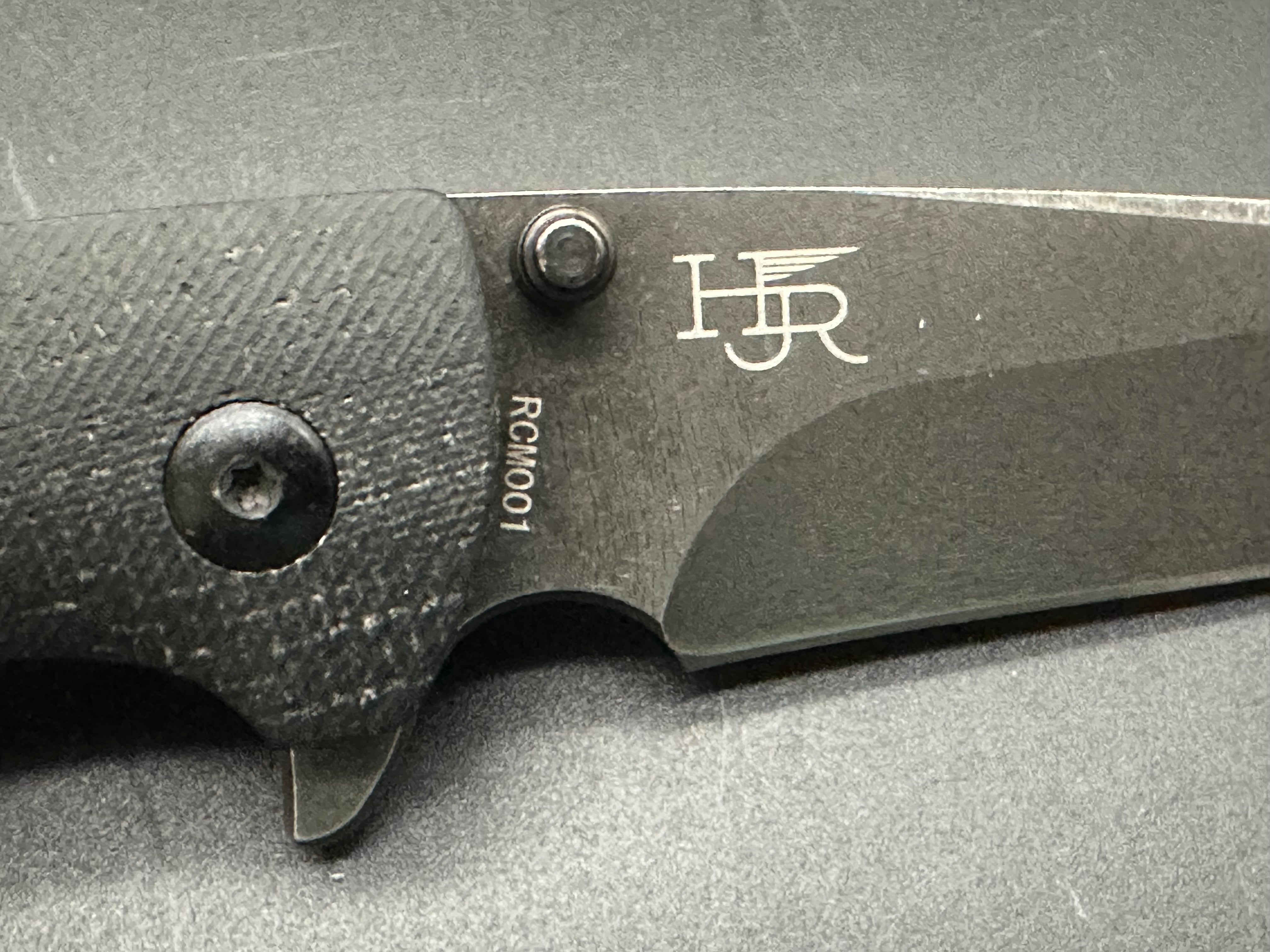 Premium RoseCraft Mohawk Folding Knife - Black Micarta Handle with D2 Steel Blade - Ideal for Camping, Hiking & Outdoor Survival Gear