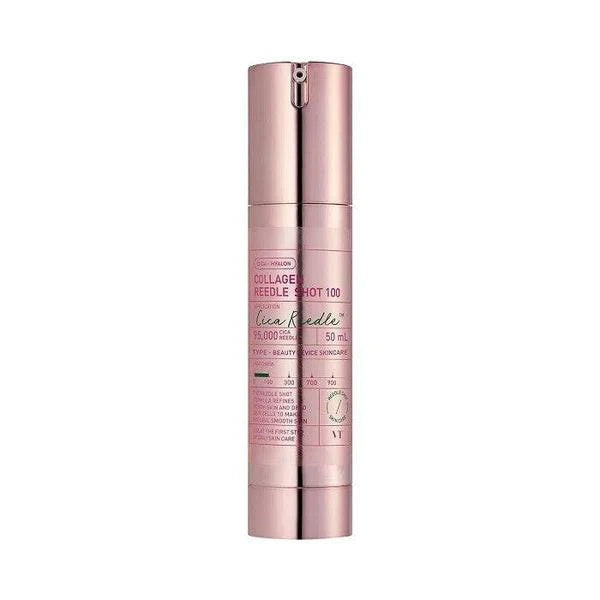 VT COSMETICS Collagen (Pink) Reedle Shot 100 - Anti-Aging Facial Serum for Wrinkles & Fine Lines | Hydrating & Firming Skin Care Treatment | Perfect for Daily Use & Night Routine