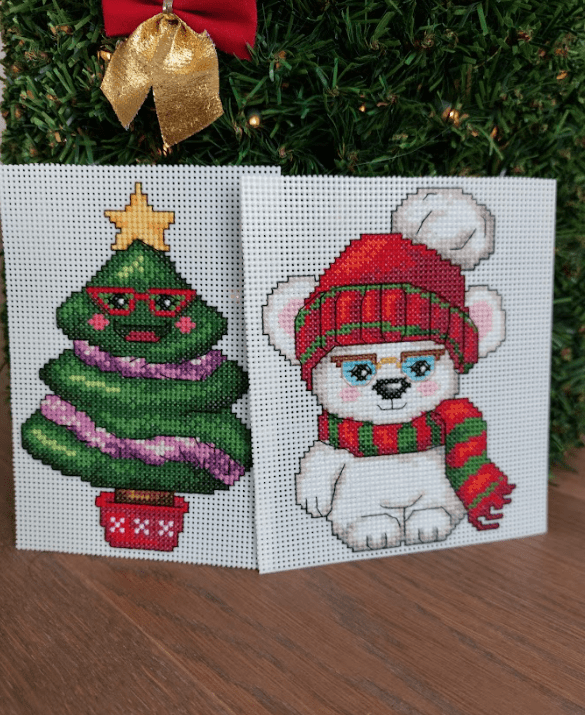 120CS Christmas Counted Cross Stitch Kit for Adults - DIY Embroidery Craft Set for Holiday Decorations & Gift Making