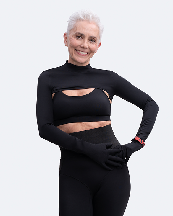 Women's Glove Sleeve Crop Top - Fashionable Long Sleeve Bodycon Shirt for Workout, Yoga & Streetwear | Perfect for Gym, Casual Outfits & Night Out