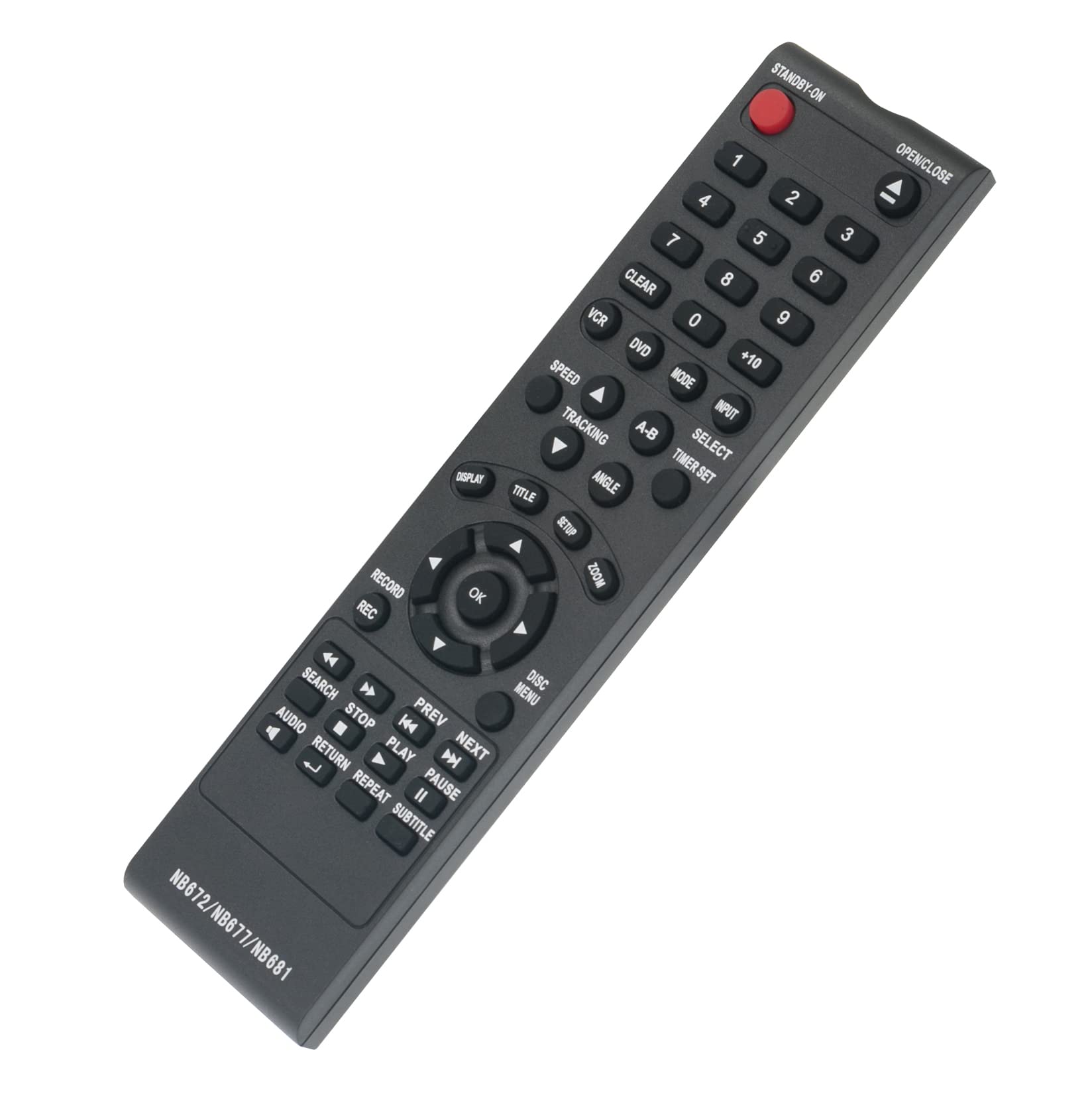 ALLIMITY 3-in-1 Replacement Remote Control for Magnavox DVD VCR Combo Player - Compatible with NB672 NB677 NB681 & Models DV225MG9A DV226MG9 GDV228MG9 CDV220MW9 - Perfect for Home Theater & Vintage VHS Movie Playback