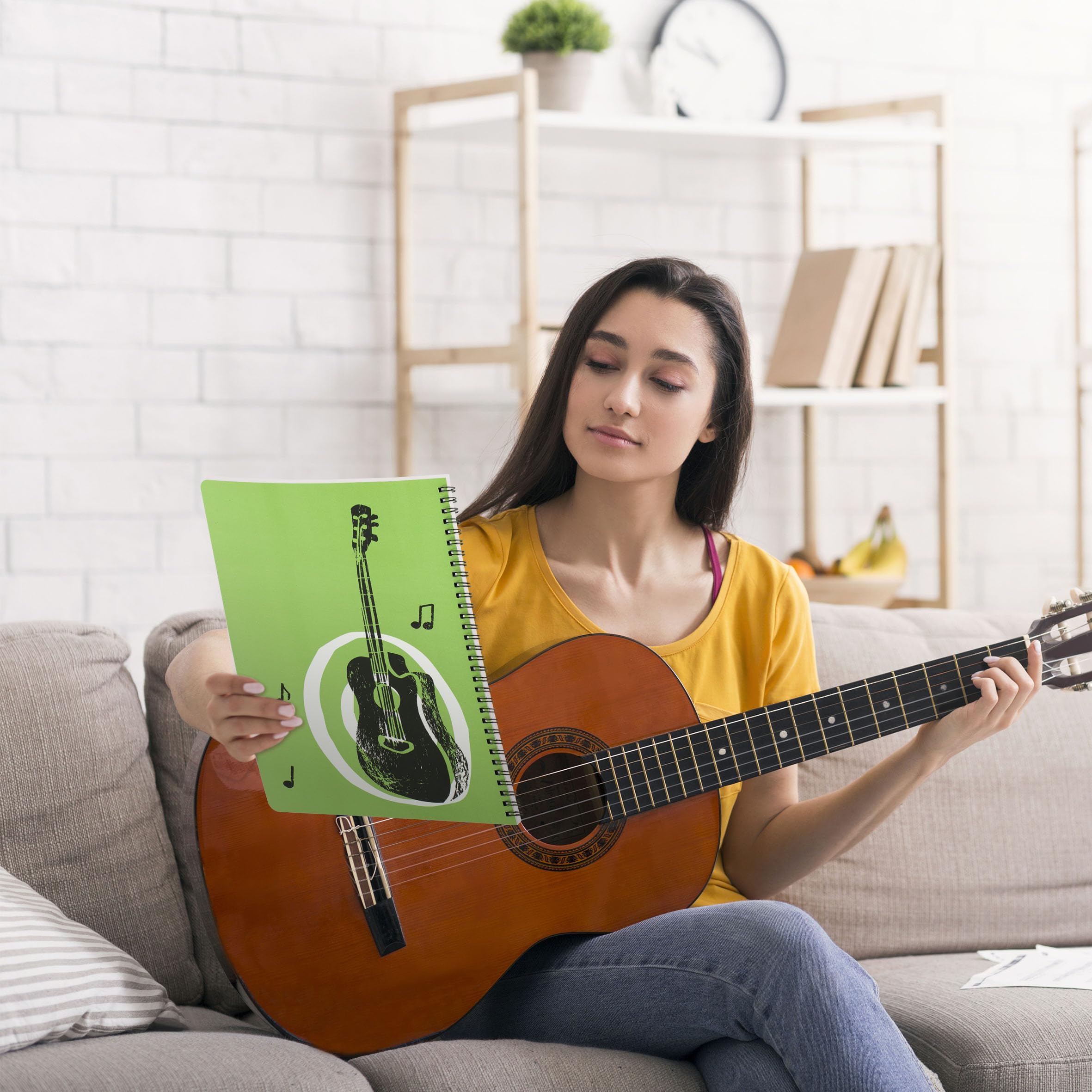 Blank Guitar Tablature Notebook for Songwriting & Music Composition - 11.2 x 8.3 Inch Paperback Music Journal | Perfect for Recording Songs, Creating Lyrics & Guitar Practice