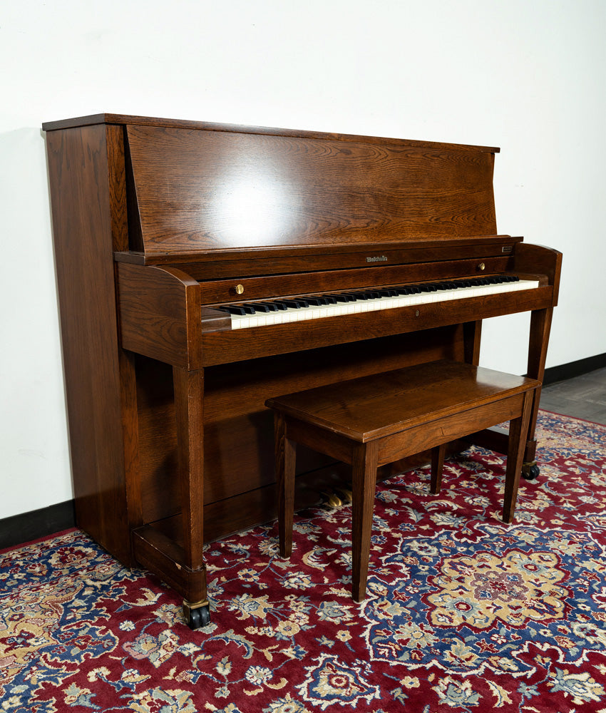 Baldwin 243 Upright Piano in Satin Mahogany Finish - Vintage Used Piano with Serial Number 372579 | Perfect for Home, Studio, or Music Classroom