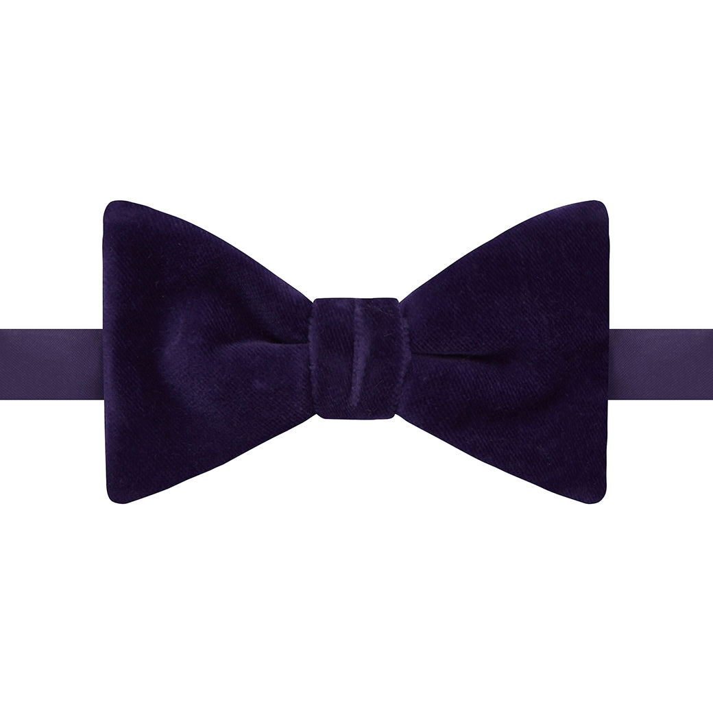 Elegant Purple Velvet Pre-Tied Bow Tie for Men - Perfect for Weddings, Prom, Parties & Formal Events