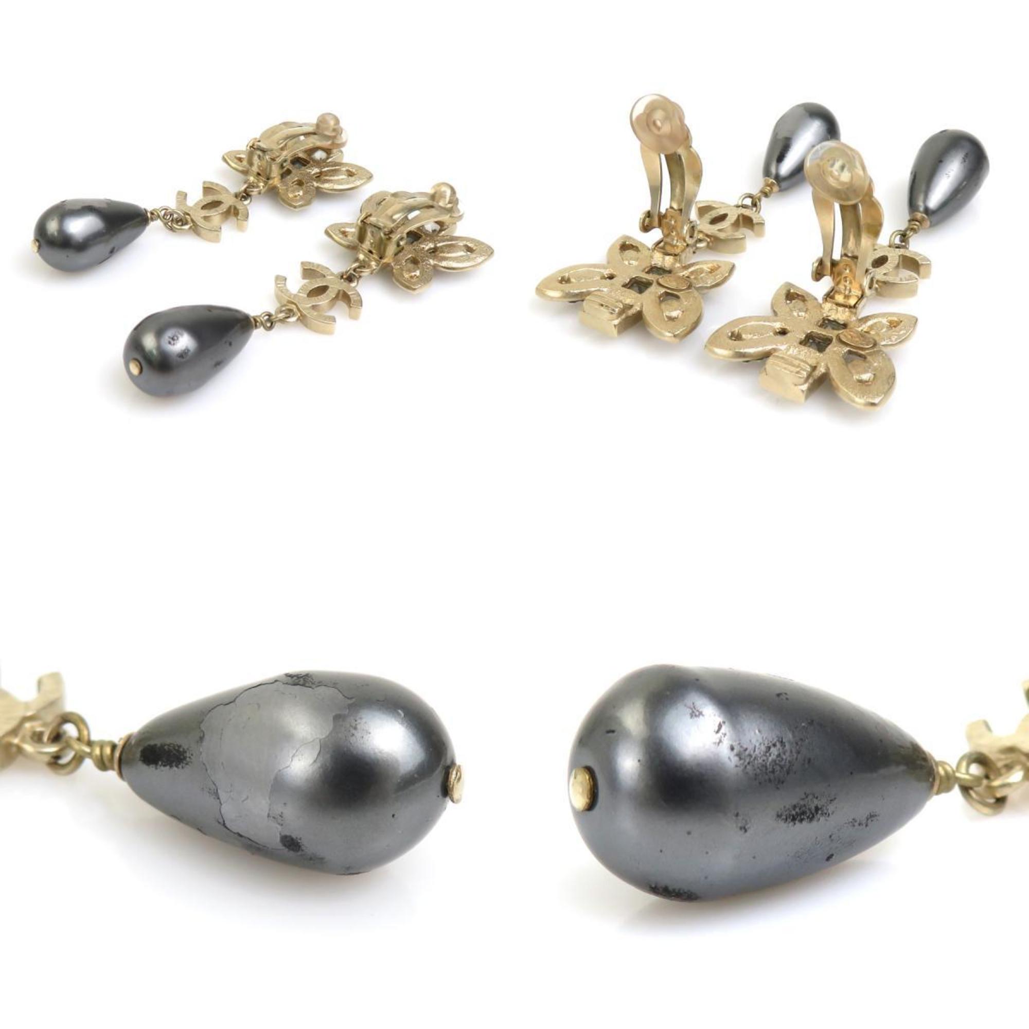Butterfly Pearl Earrings with CC Logo - Elegant Jewelry for Women, Perfect for Parties, Weddings & Special Occasions