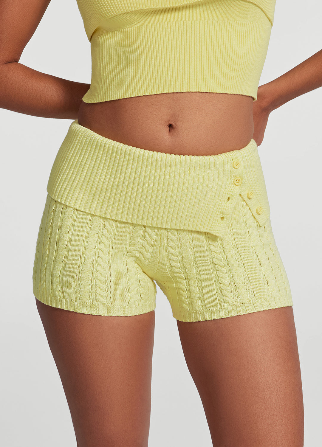 Cozy Cable Knit Micro Shorts for Women - Soft Stretchy Comfortable Shorts - Perfect for Lounge, Sleepwear & Casual Outfits
