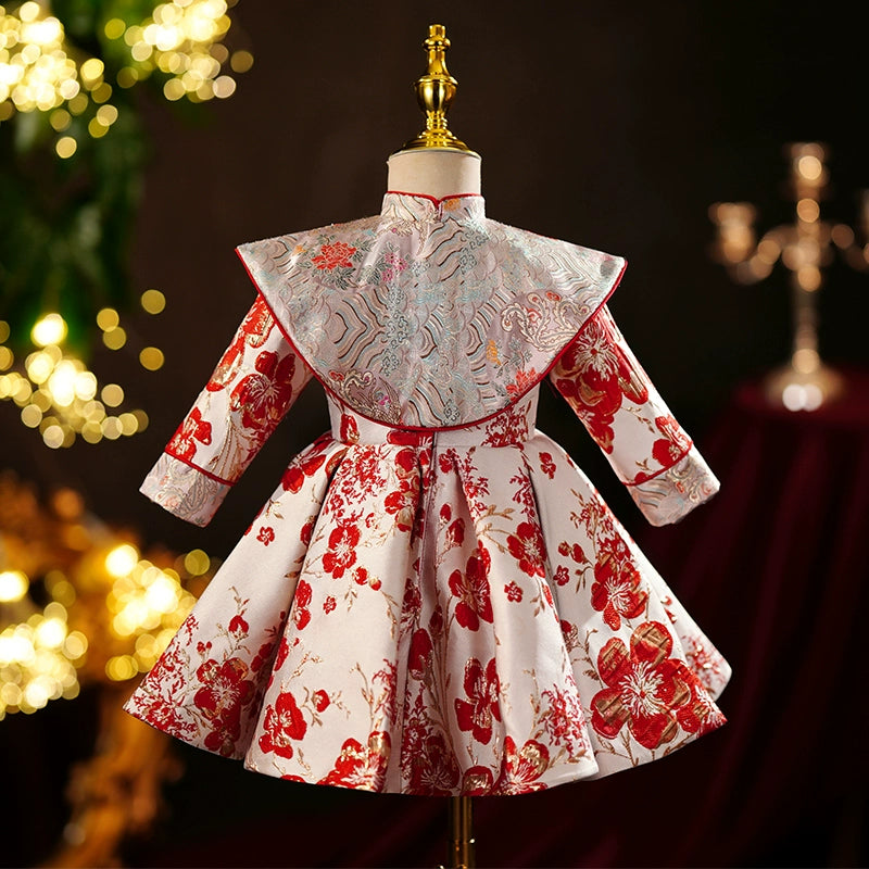 Red Cheongsam Dress for Baby Girls - Chinese New Year & Birthday Party Outfit | Perfect for Festivals, Photos & Special Occasions