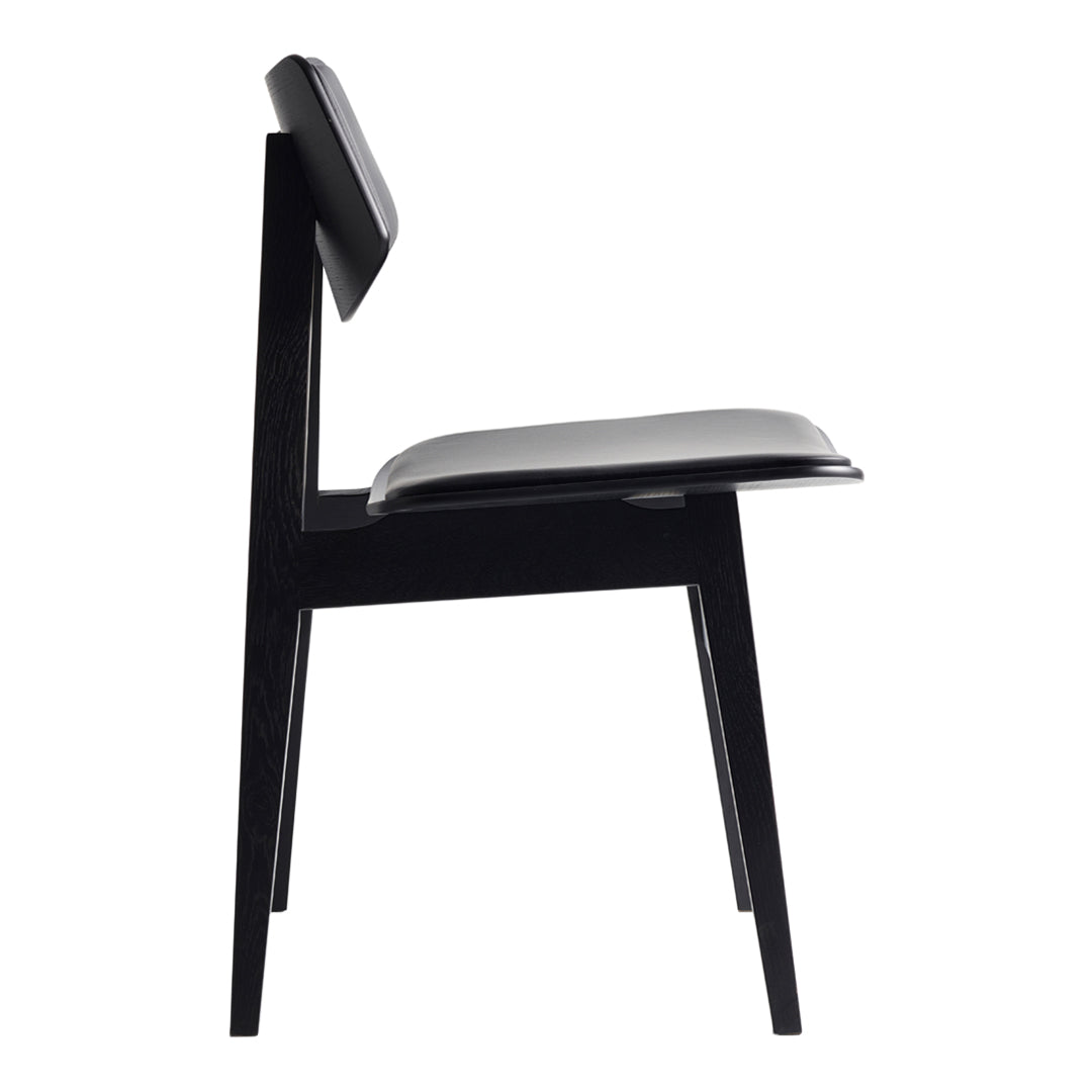 Vintage 1960 Wooden Side Chair with Upholstered Seat & Back - Mid-Century Modern Dining Room, Living Room, or Office Furniture